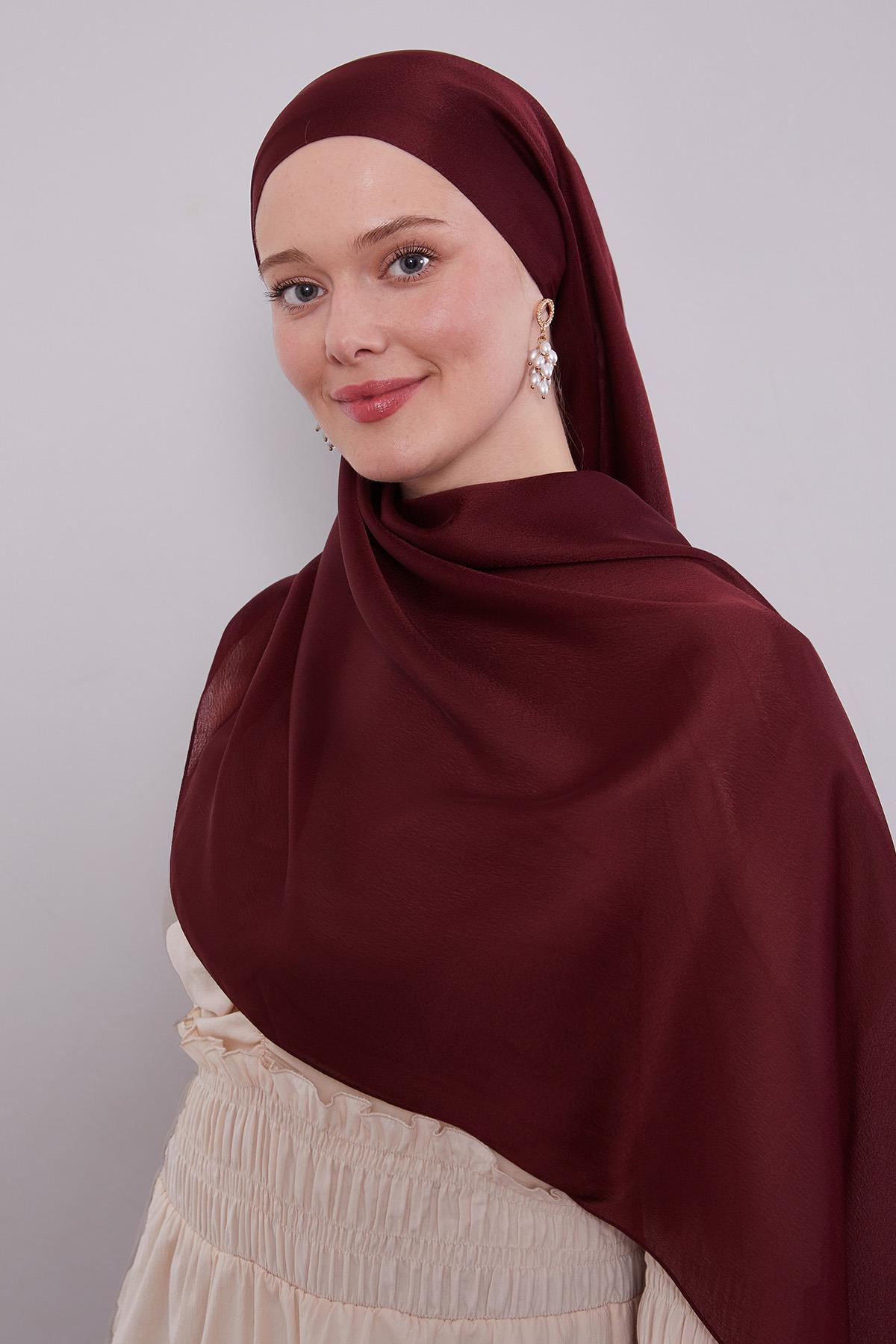 Fivescarf Bordo Düz Purple Şal