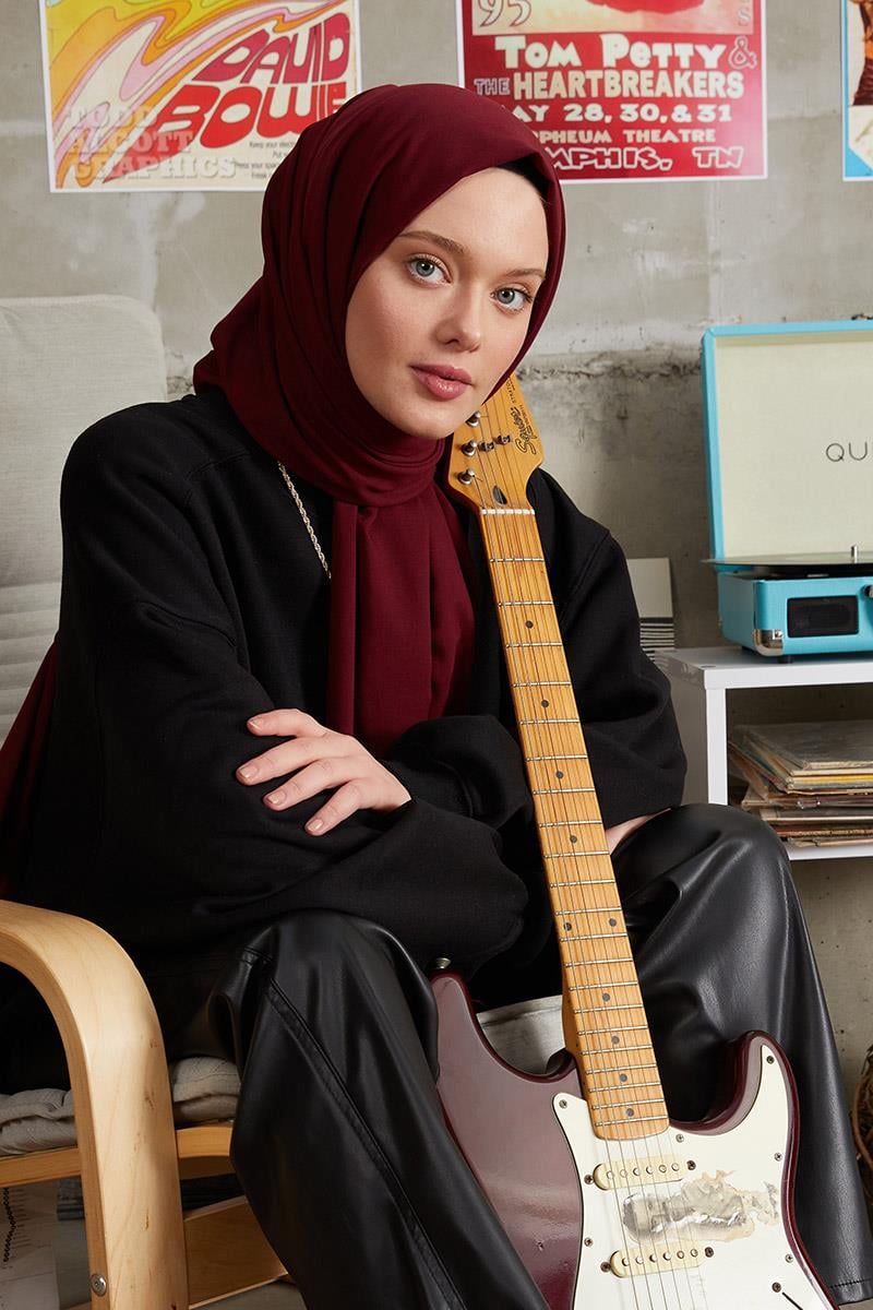 Fivescarf Bordo Harman Şal