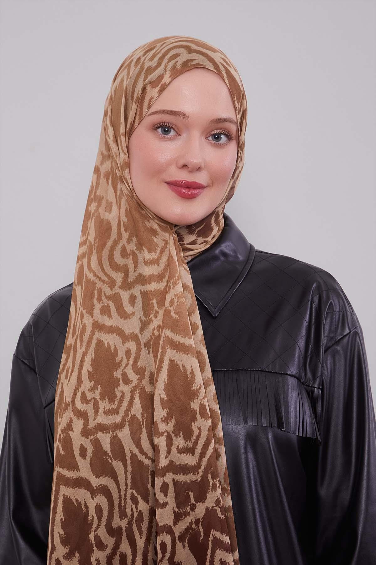Fivescarf Bordo Renk Geçişli Vivian Şal