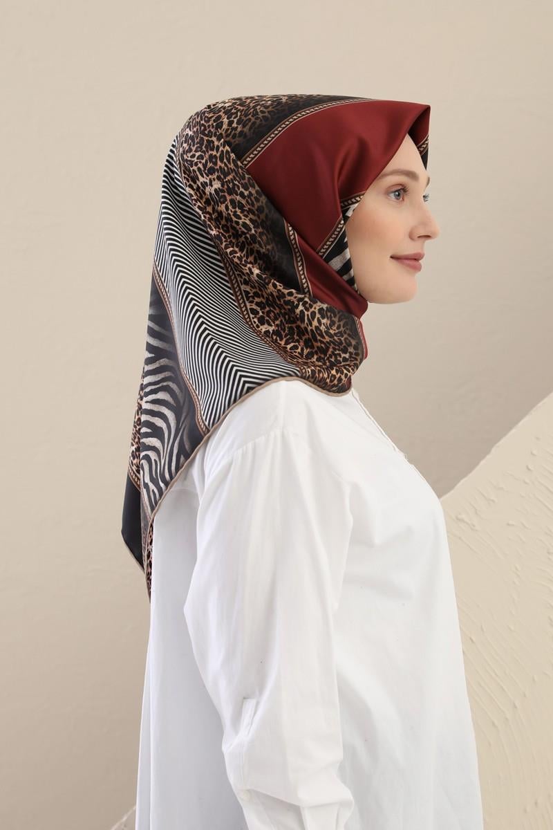 Fivescarf Bordo Twill Digital Eşarp