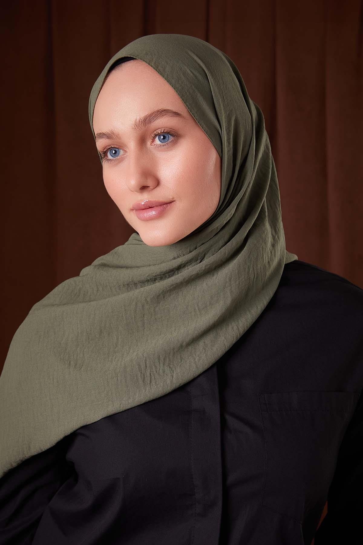 Fivescarf Çağla Yeşili Düz Luna Cotton Şal