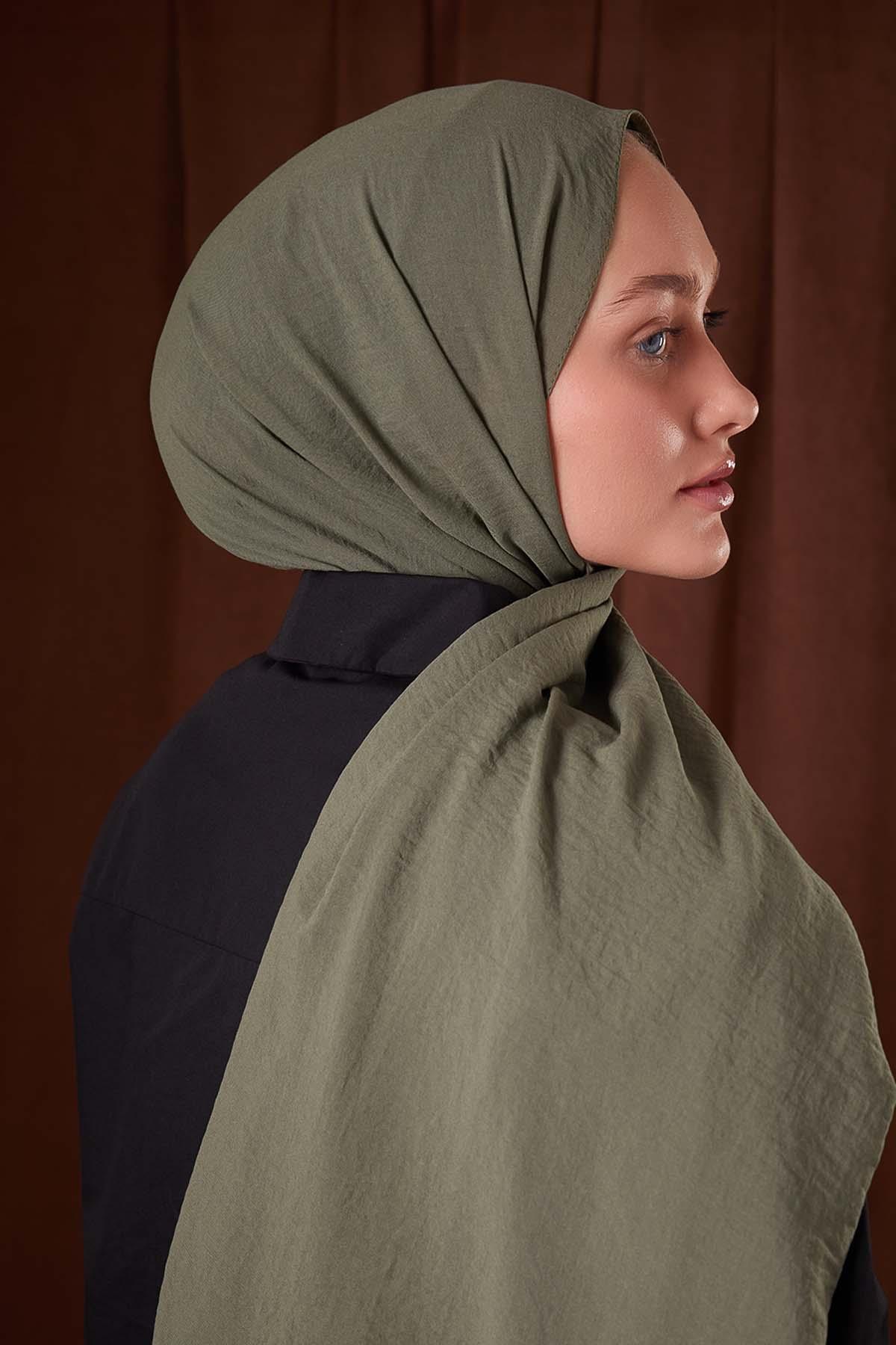 Fivescarf Çağla Yeşili Düz Luna Cotton Şal