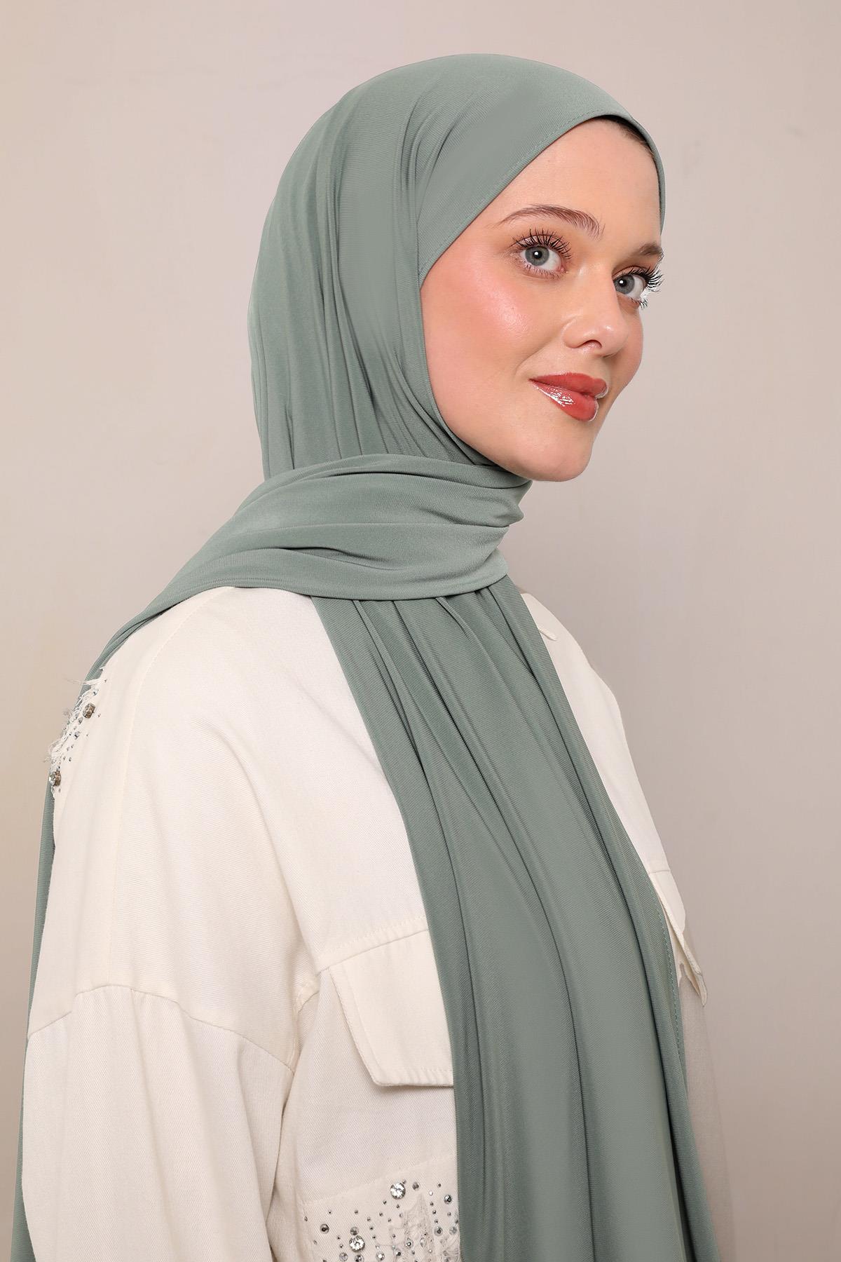 Fivescarf Çağla Yeşili Düz Premium Jersey Şal