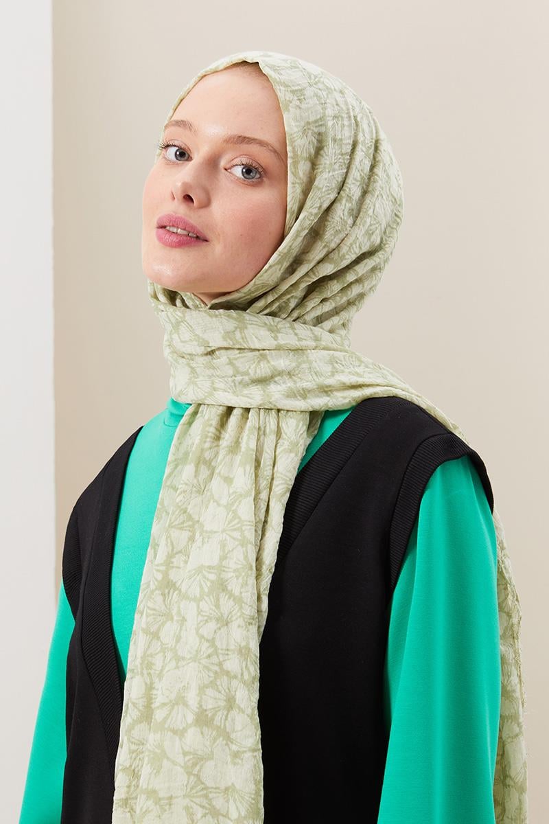 Fivescarf Çağla Yeşili Ortanca Comfort Line Şal