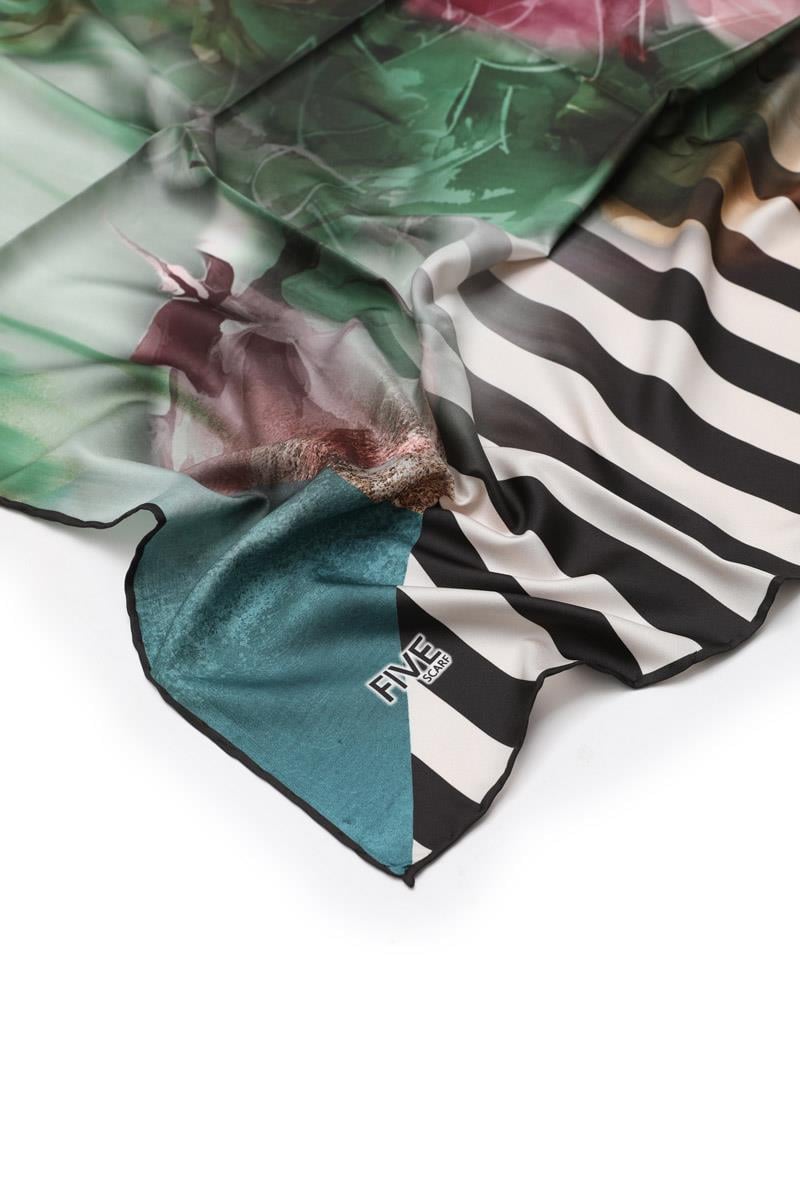 Fivescarf Çağla Yeşili Twill Digital Eşarp
