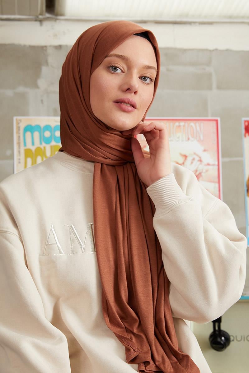 Fivescarf Çikolata Kahve Five Penye Şal