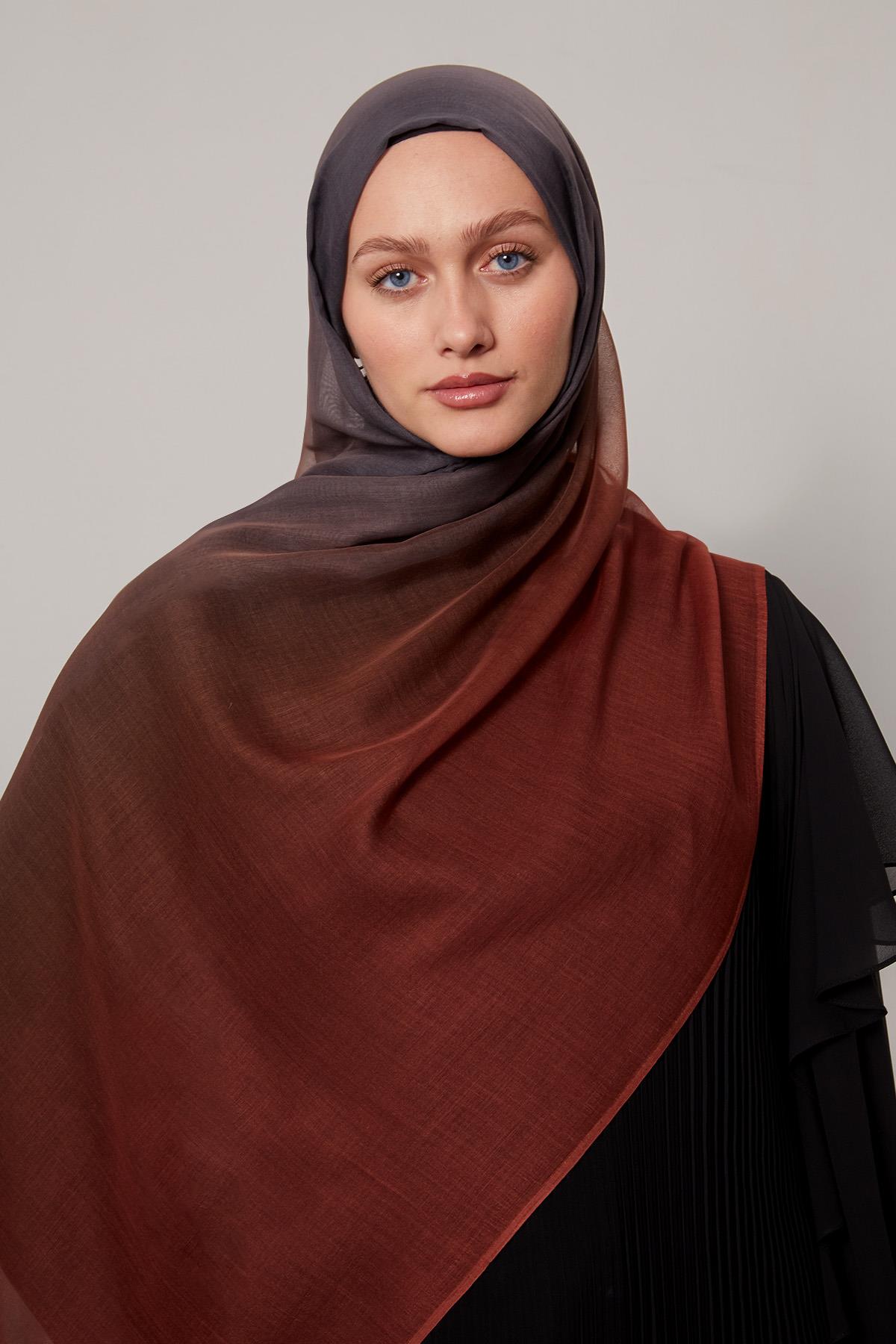 Fivescarf Çikolata Kahve Geçişli Comfort Şal