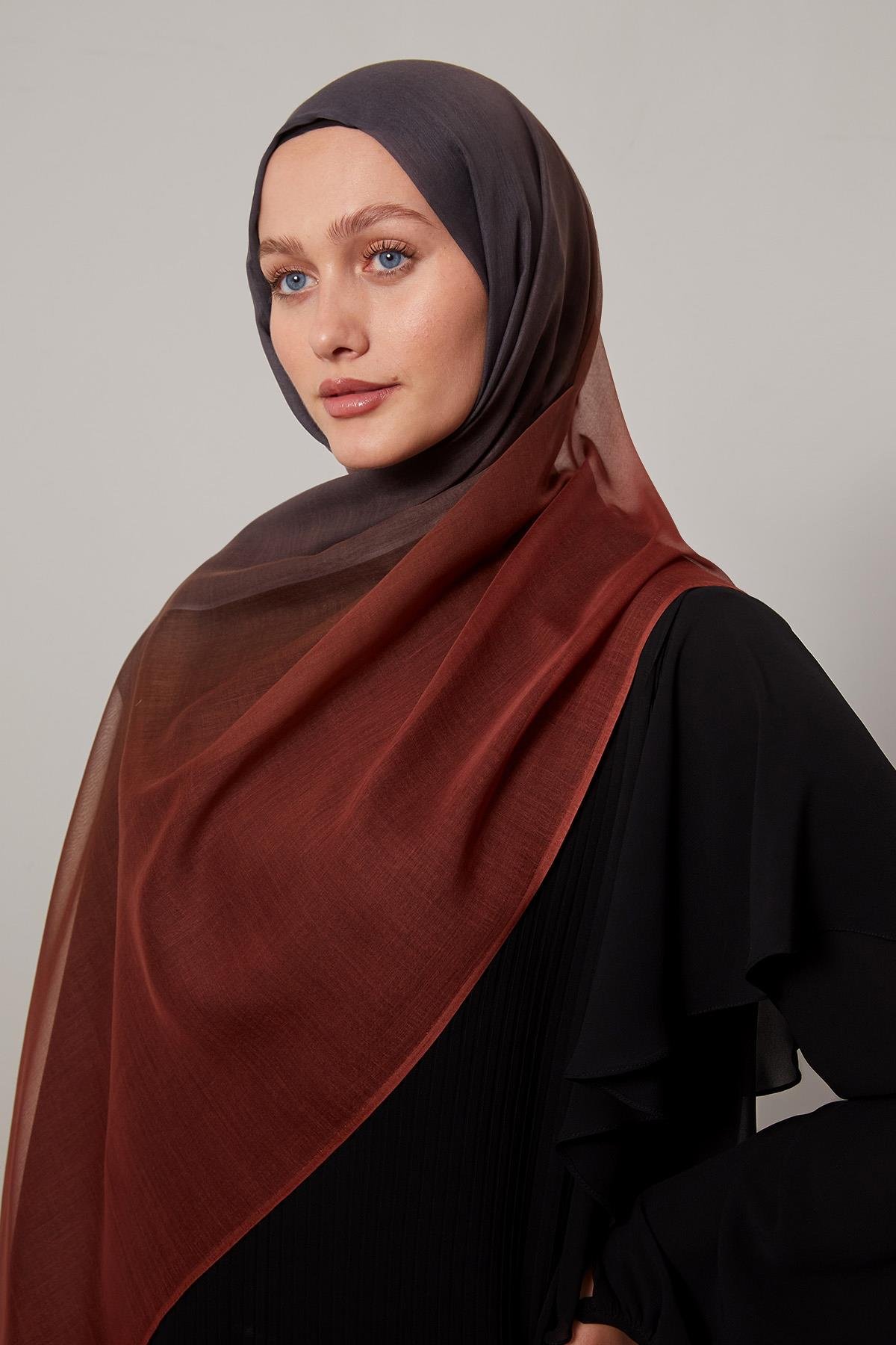 Fivescarf Çikolata Kahve Geçişli Comfort Şal