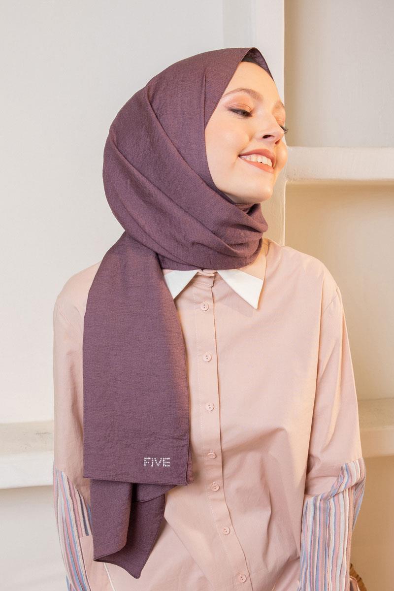 Fivescarf Eflatun Junset Şal