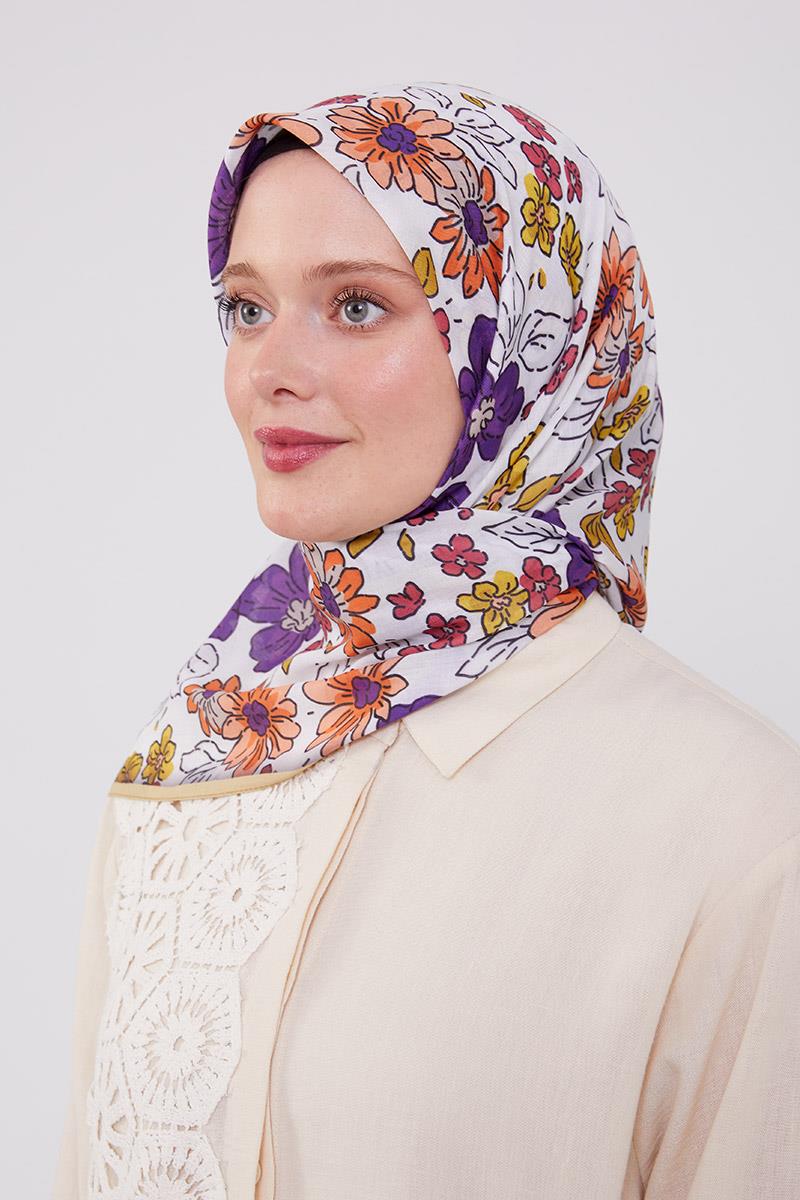 Fivescarf Eflatun Soft Cotton Eşarp