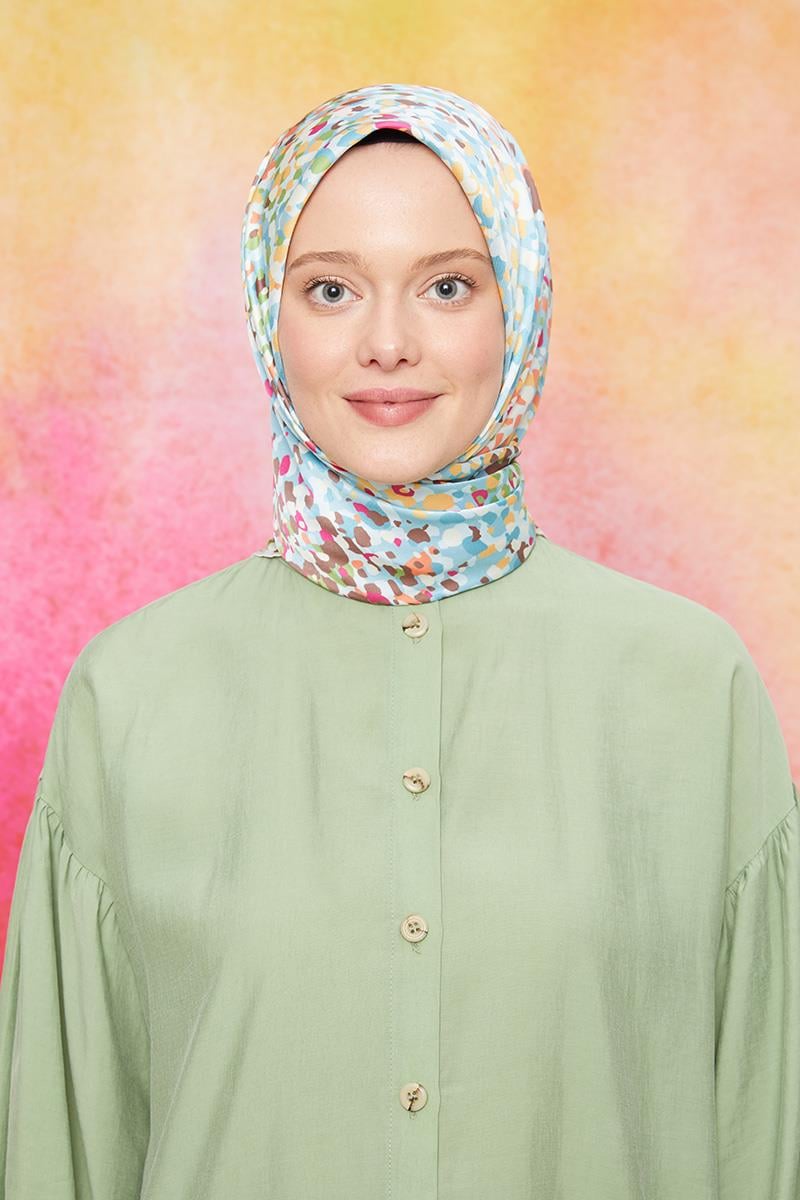 Fivescarf Ekru Twill Digital Eşarp