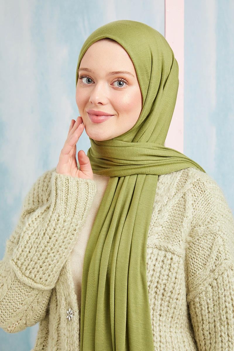 Fivescarf Fıstık Yeşili Five Penye Şal