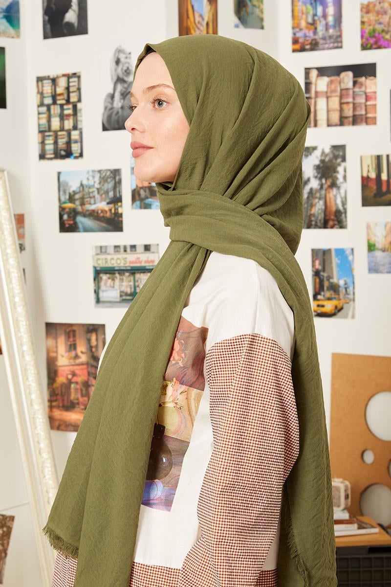 Fivescarf Fıstık Yeşili Maxi Cotton Şal