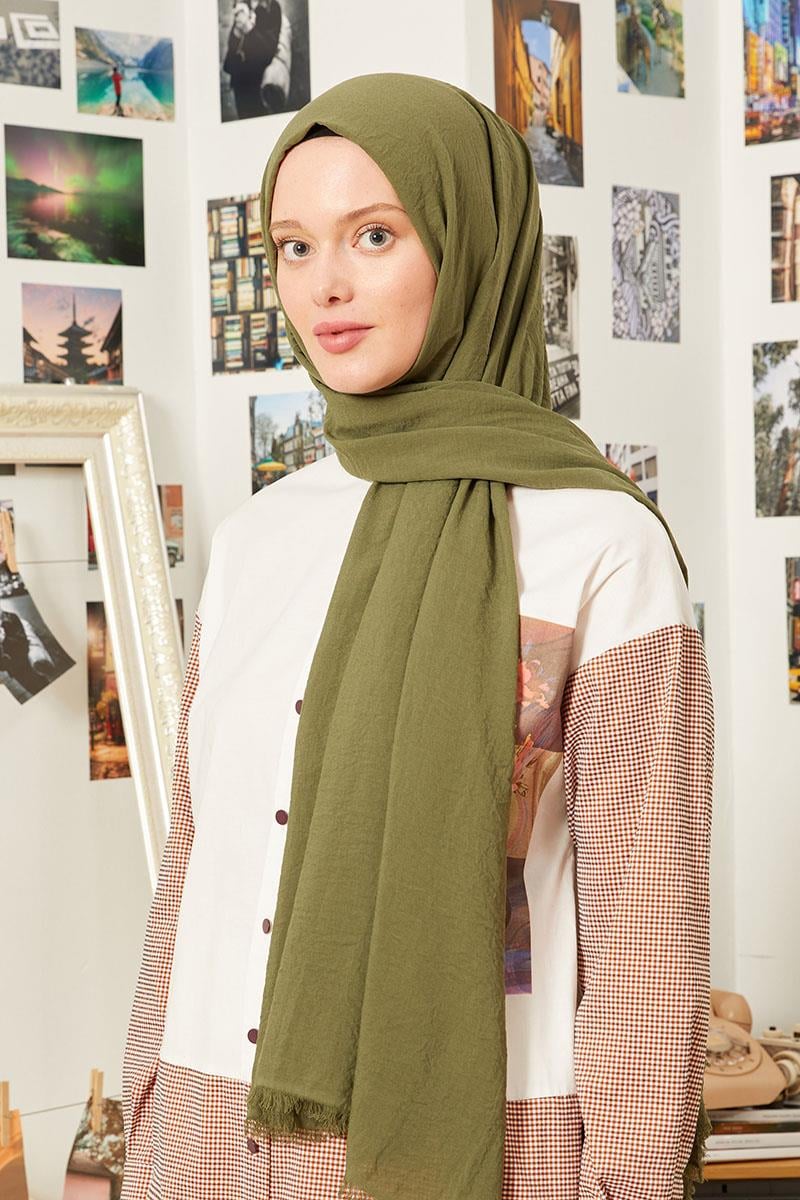 Fivescarf Fıstık Yeşili Maxi Cotton Şal