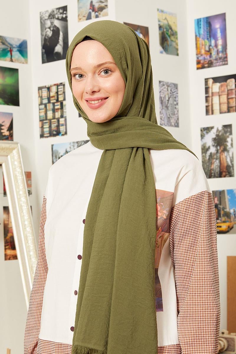 Fivescarf Fıstık Yeşili Maxi Cotton Şal