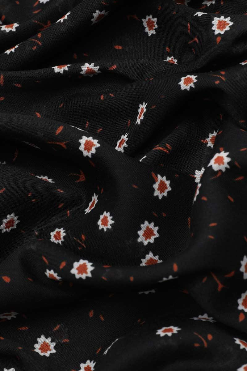 Fivescarf Gece Siyahı Relax Garden Şal
