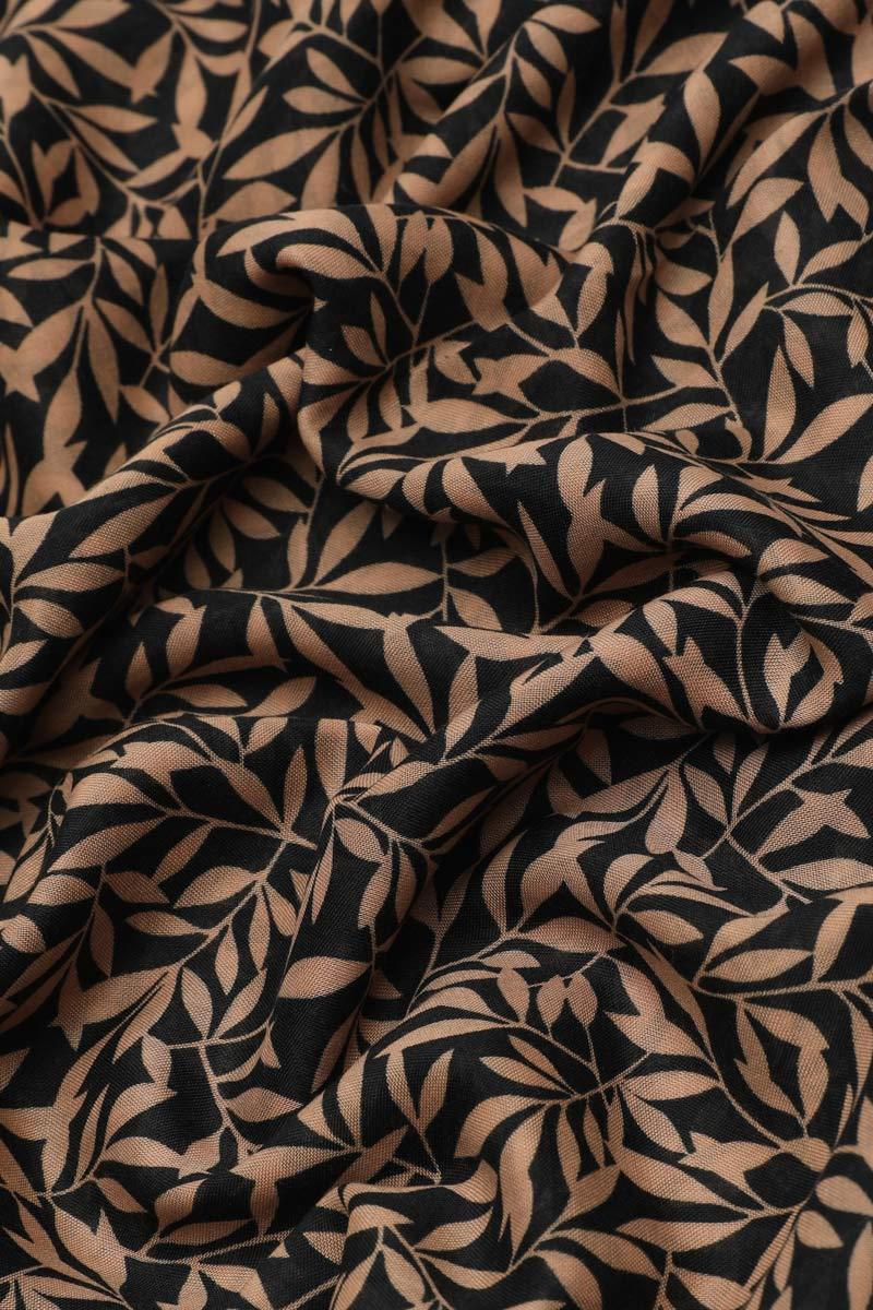 Fivescarf Gece Siyahı Relax Sarmaşık Şal
