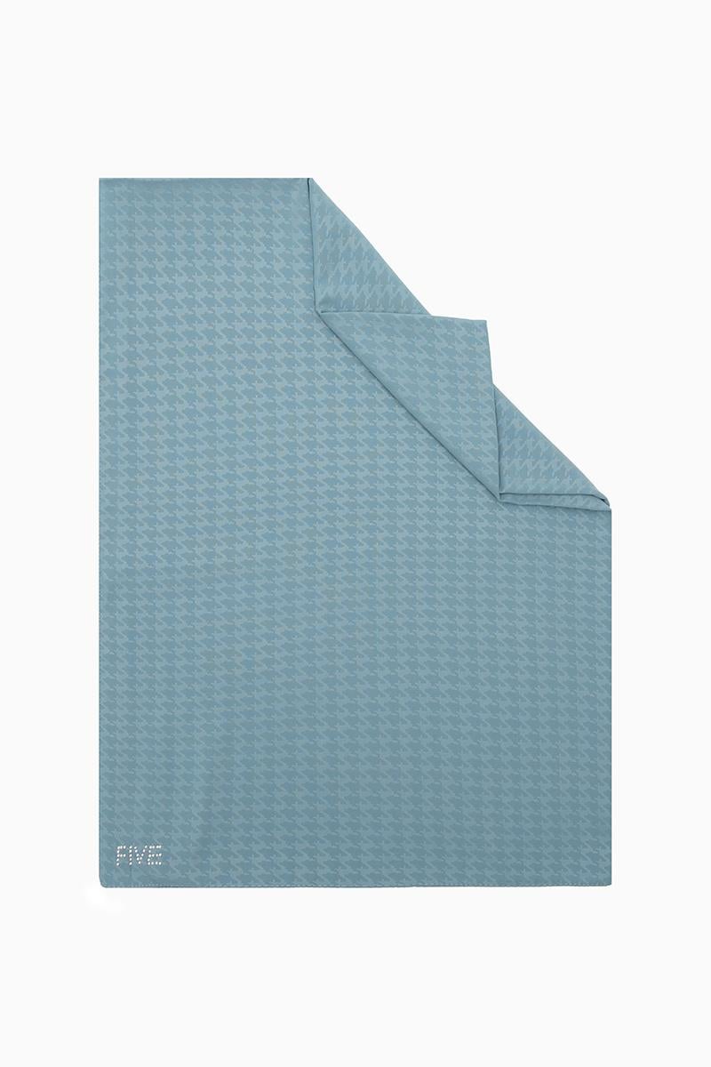 Fivescarf Gök Mavisi Kazayağı Desen Mood Medine İpeği Şal