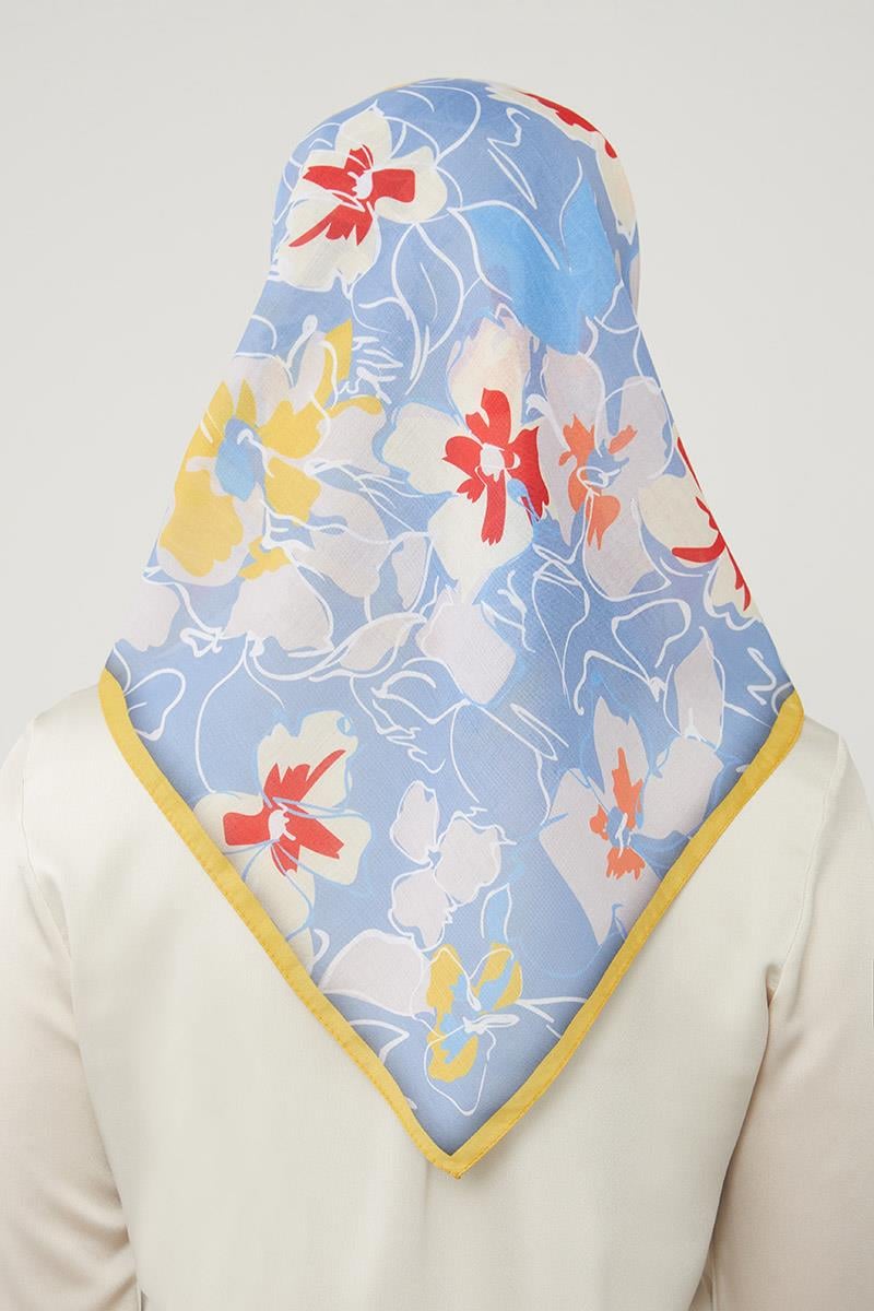 Fivescarf Gök Mavisi Soft Cotton Eşarp
