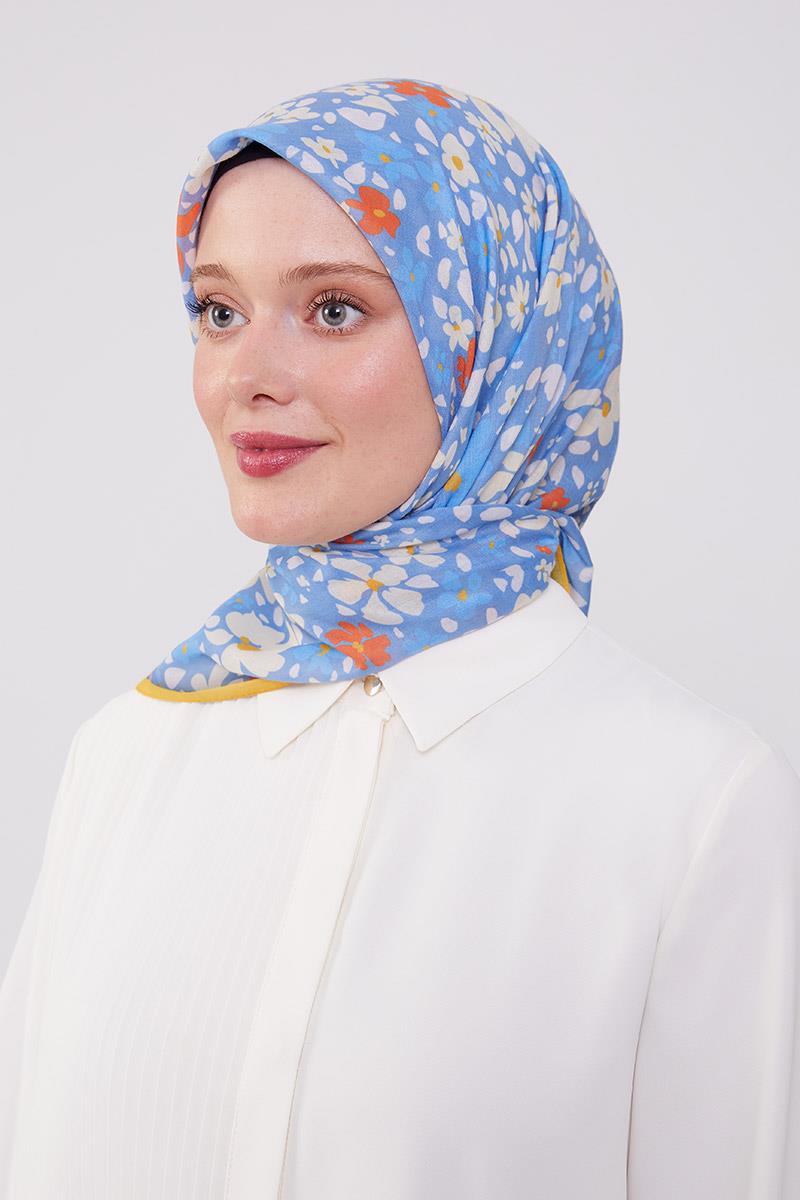Fivescarf Gök Mavisi Soft Cotton Eşarp