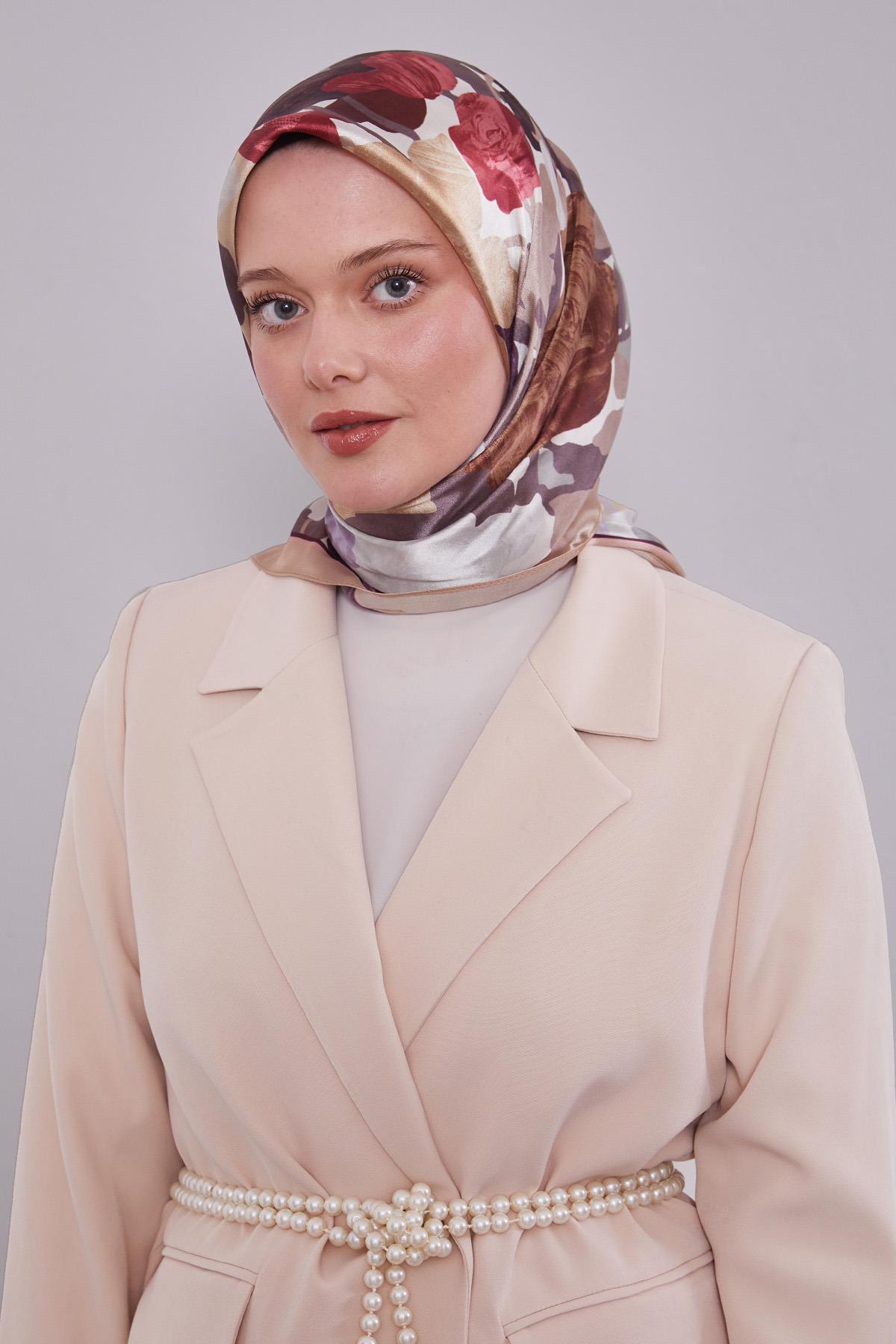 Fivescarf Gold Gül Desen Kristal Eşarp