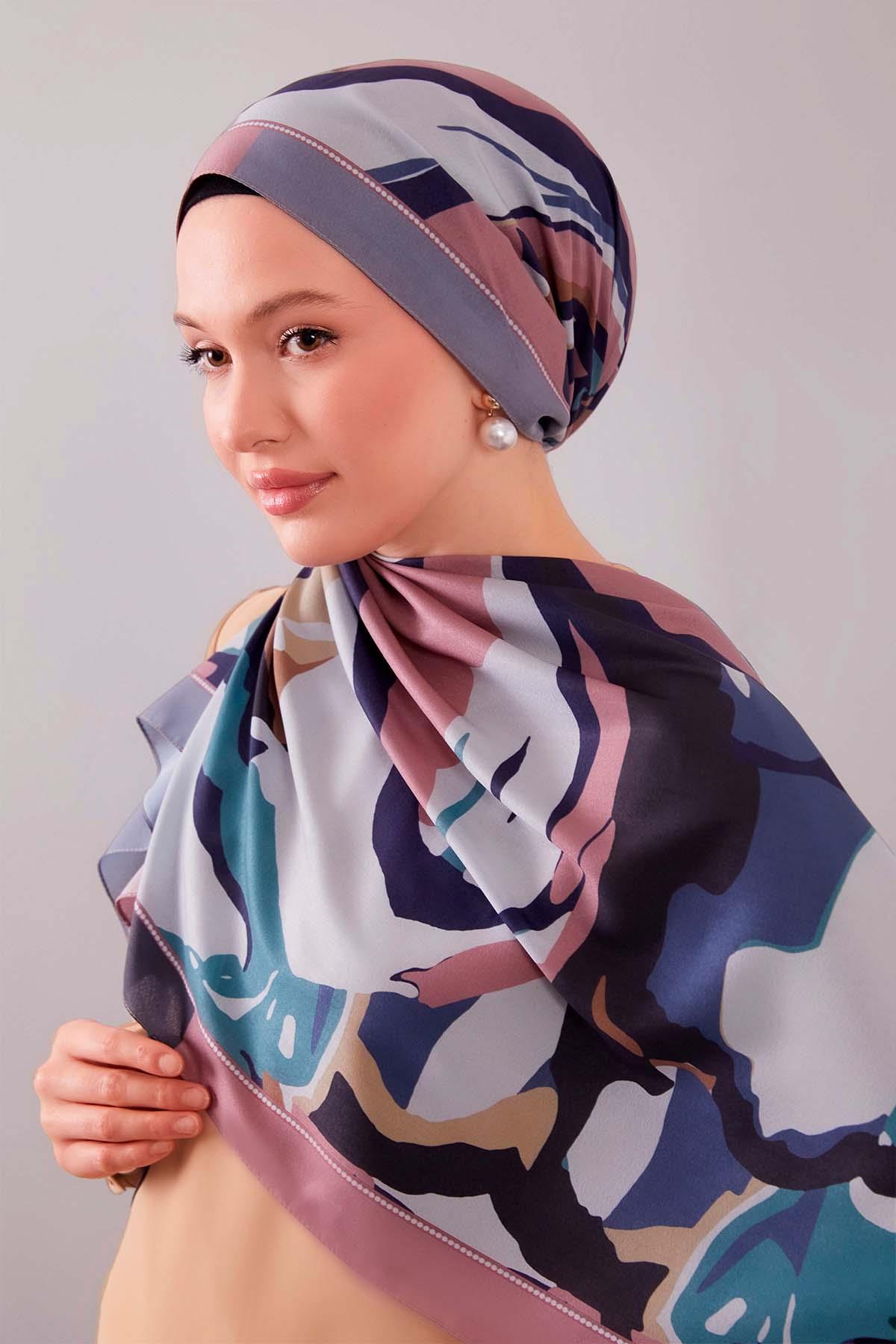 Fivescarf Gri Fırça Desen Moos Chrep Şal