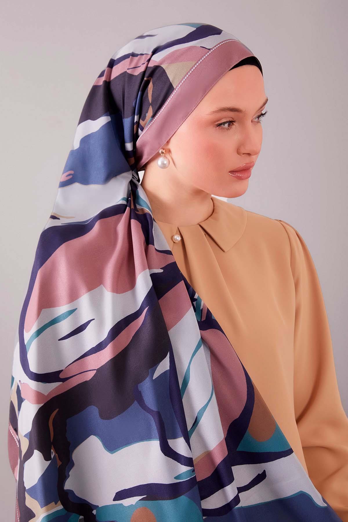 Fivescarf Gri Fırça Desen Moos Chrep Şal