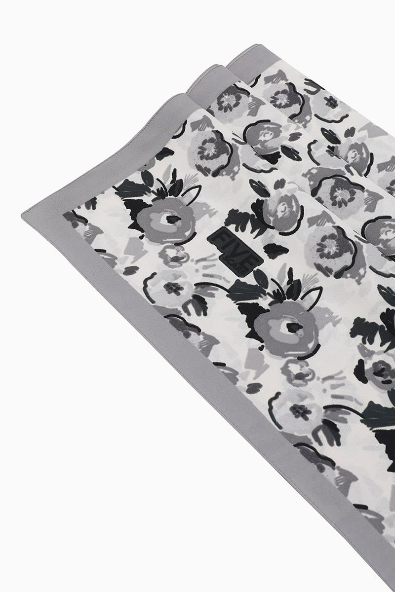 Fivescarf Gri Fulya Desen Krep Şal