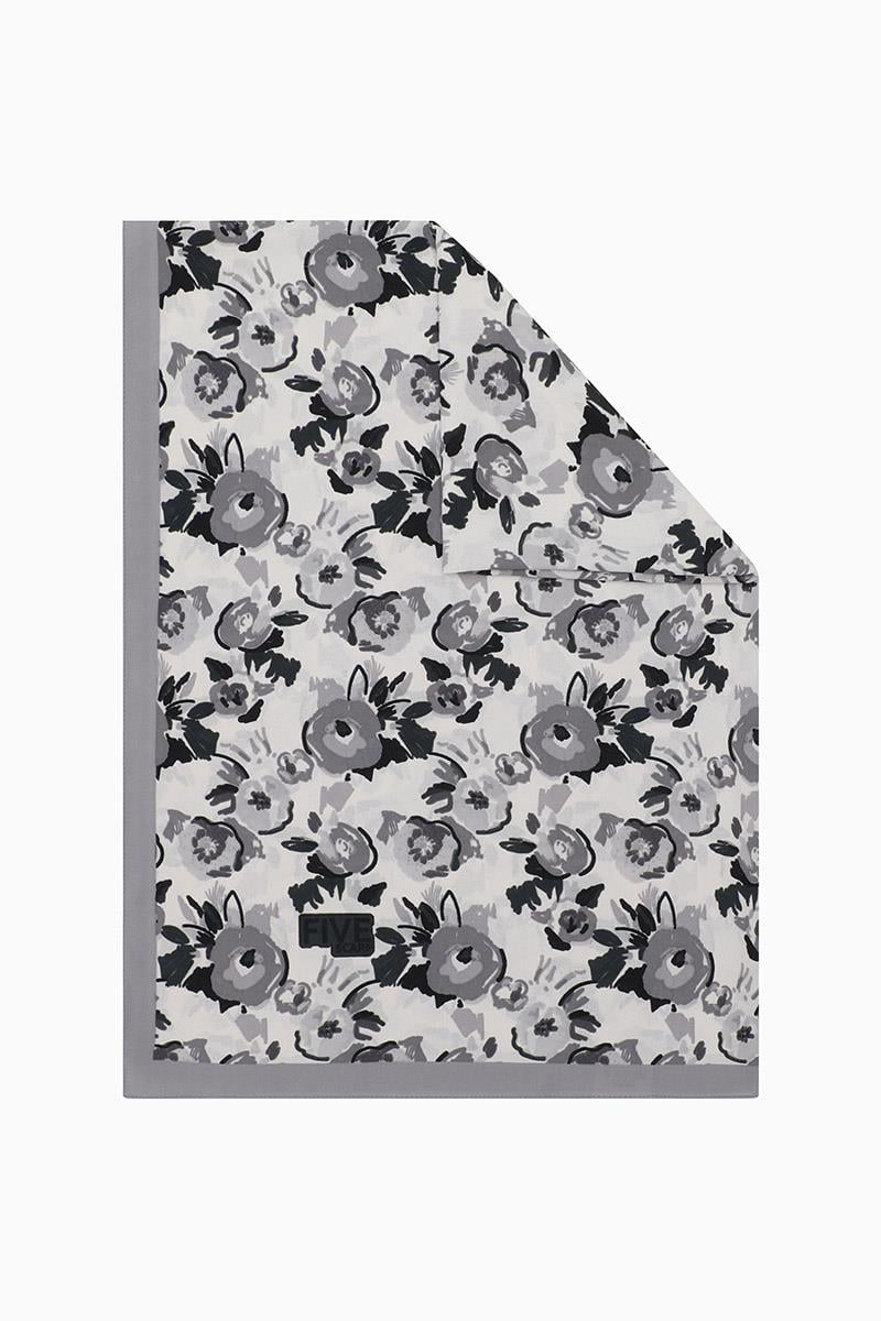 Fivescarf Gri Fulya Desen Krep Şal