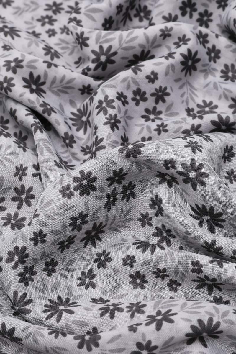 Fivescarf Gri Relax Minik Çiçek Şal