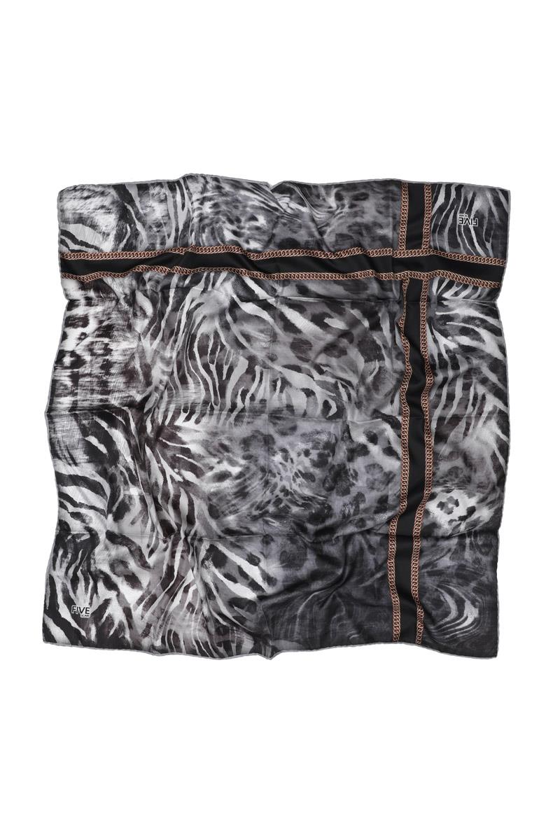 Fivescarf Gri Twill Digital Eşarp