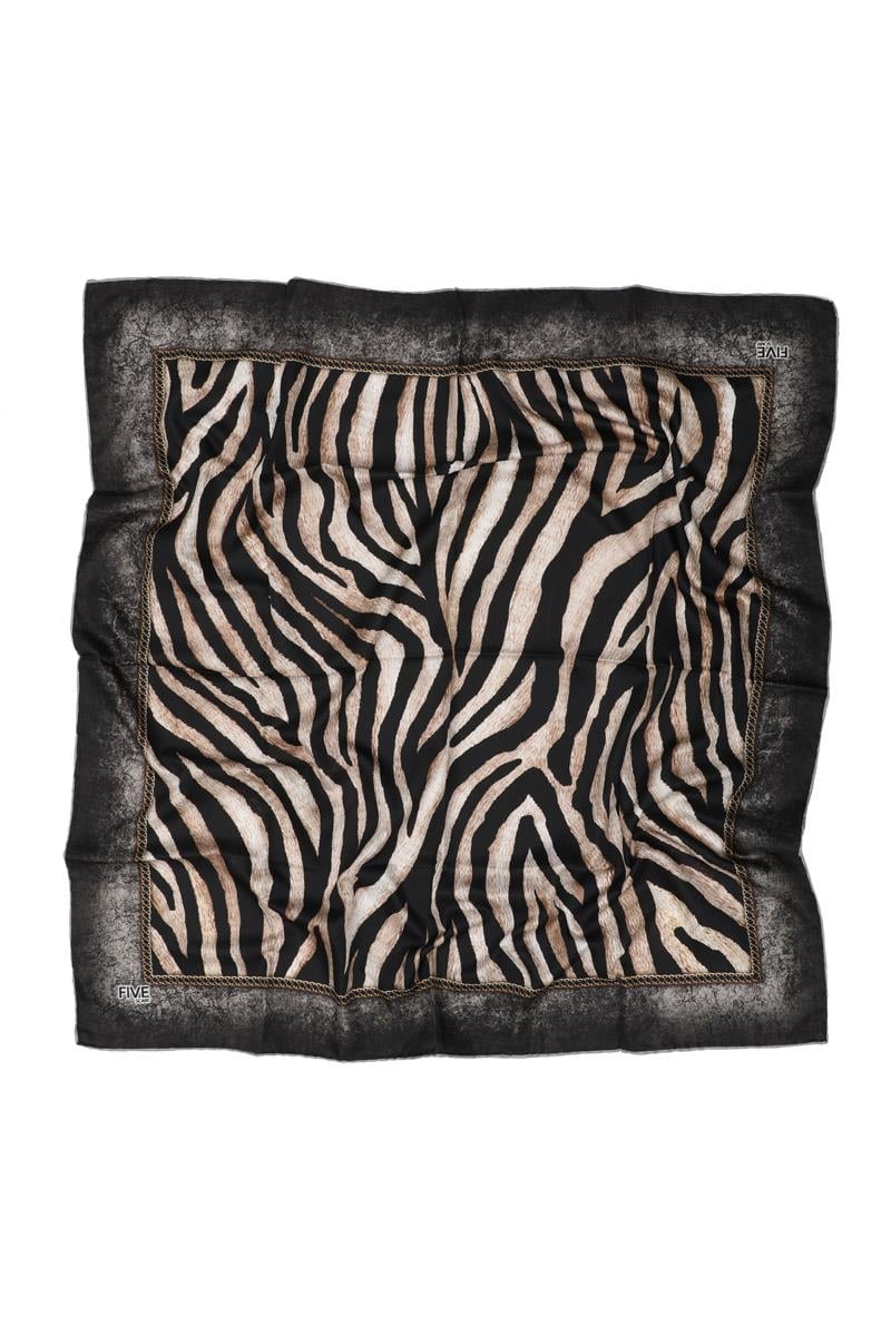 Fivescarf Gri Twill Digital Eşarp