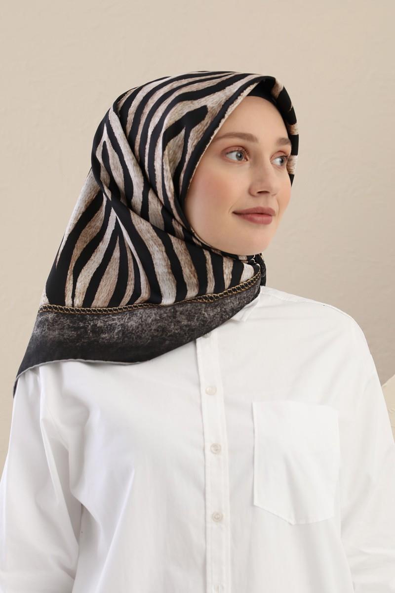 Fivescarf Gri Twill Digital Eşarp