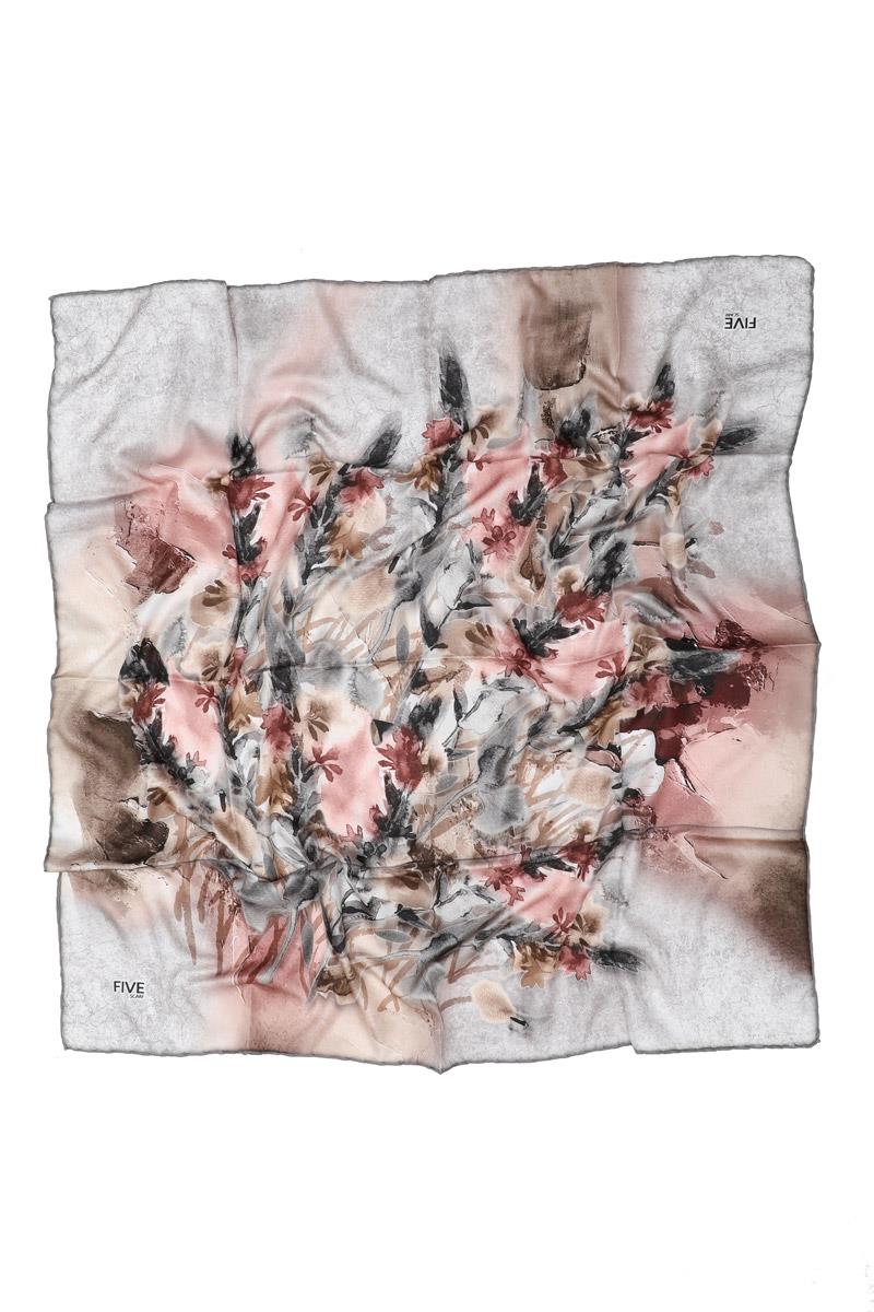 Fivescarf Gri Twill Digital Eşarp