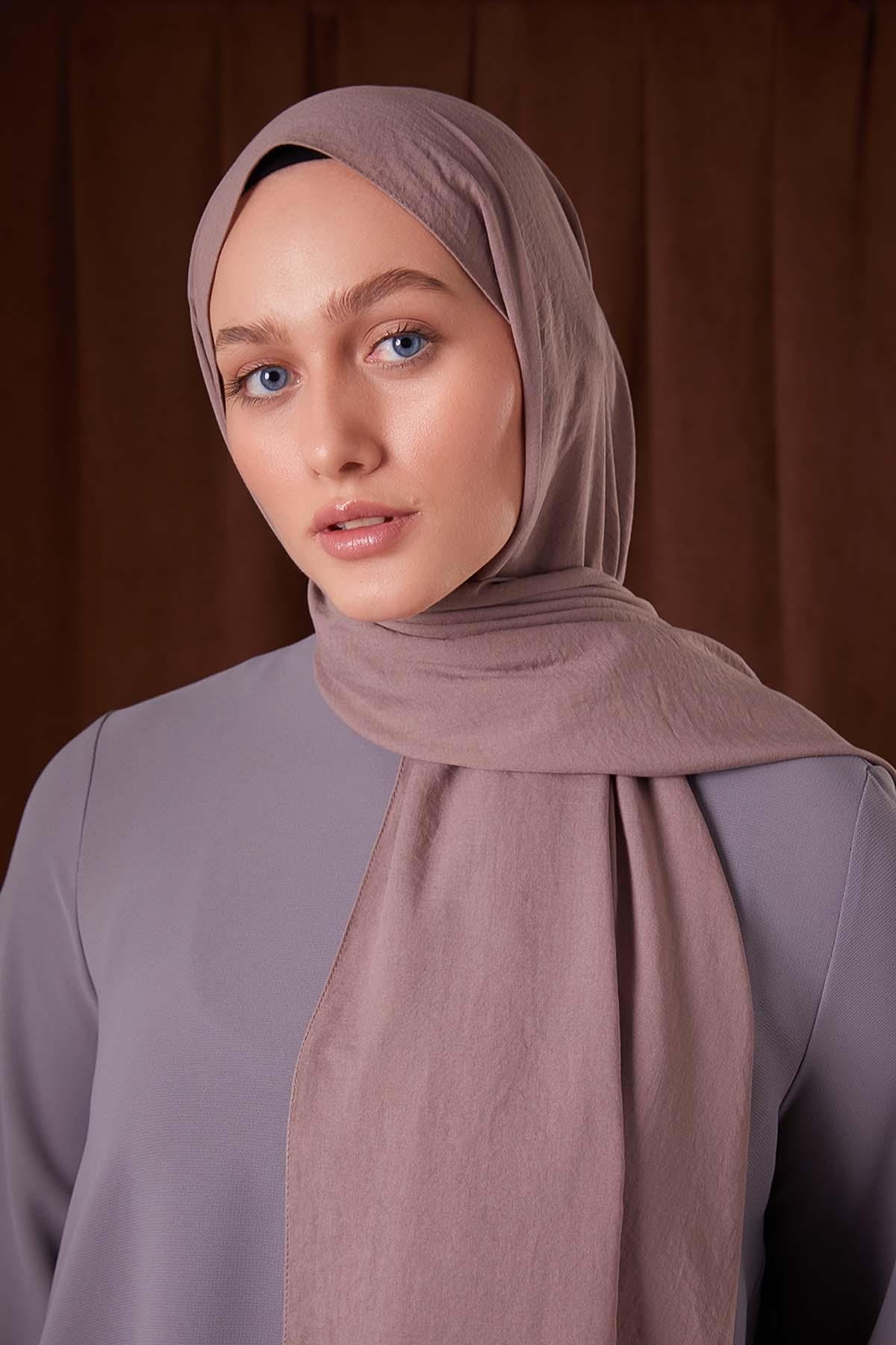 Fivescarf Gül Düz Luna Cotton Şal