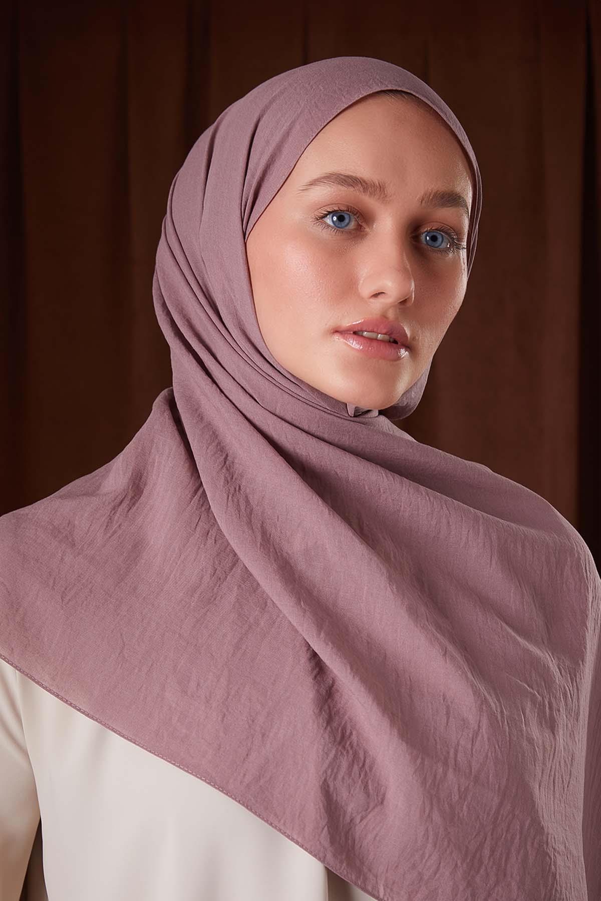 Fivescarf Gül Kurusu Düz Luna Cotton Şal