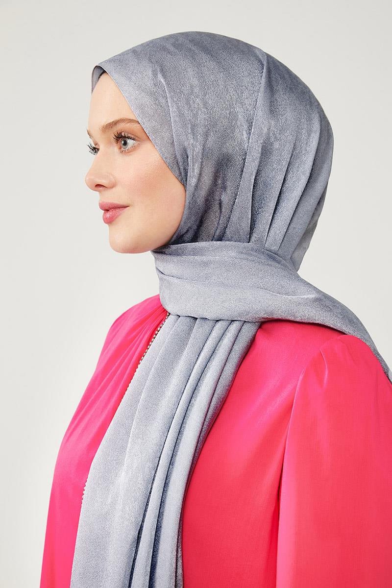 Fivescarf Gümüş Jakarlı Elegance Şal