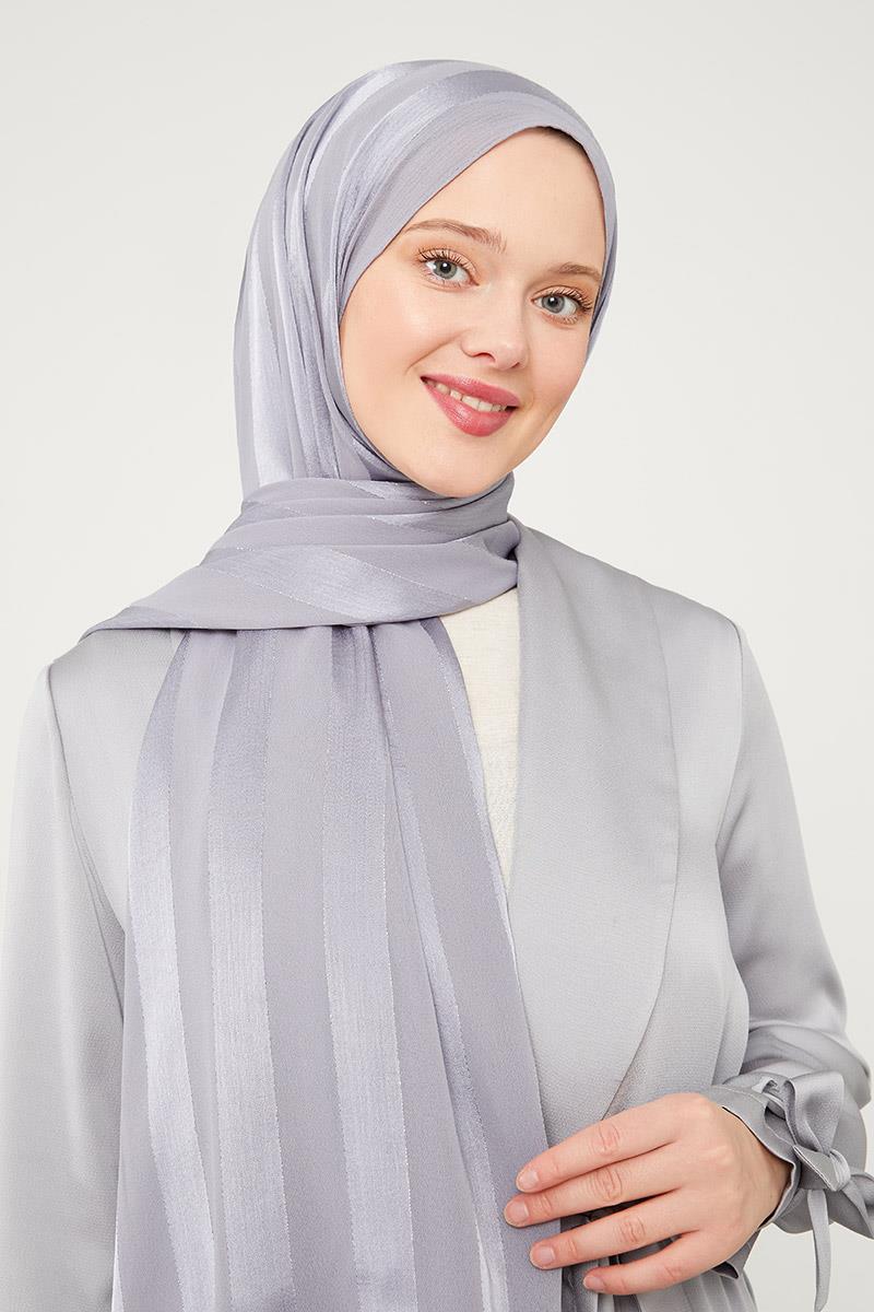 Fivescarf Gümüş Sim Şeritli Tokyo Şal