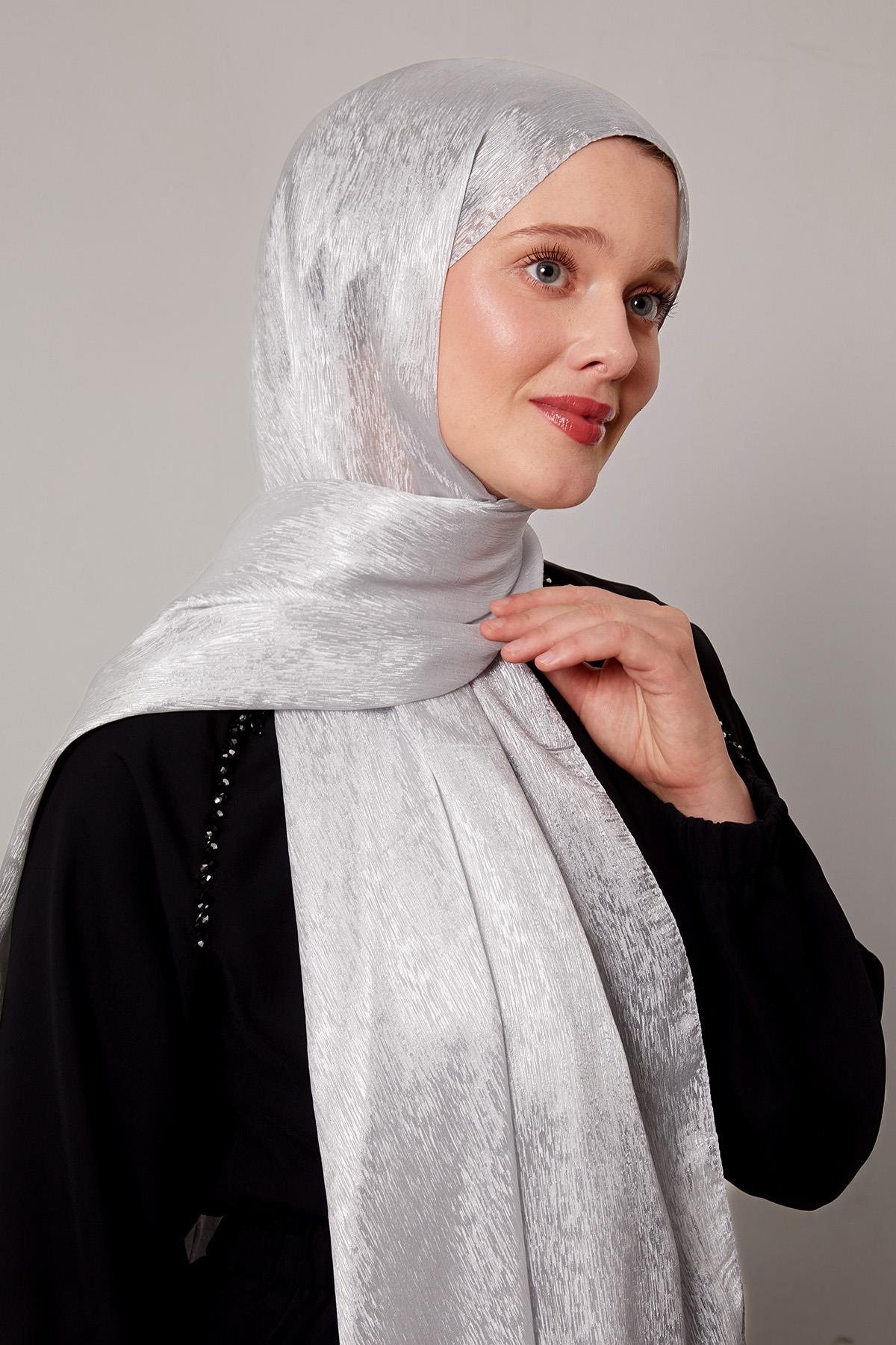 Fivescarf Gümüş Simli Diamond Şal