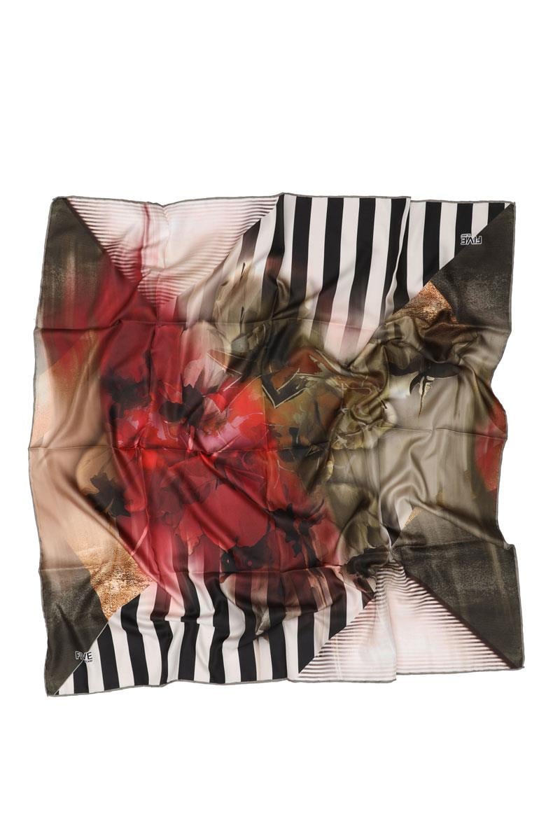 Fivescarf Haki Twill Digital Eşarp