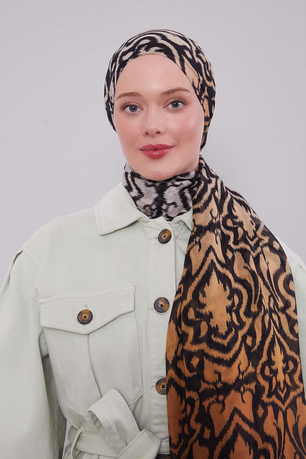 Fivescarf Hardal Renk Geçişli Vivian Şal