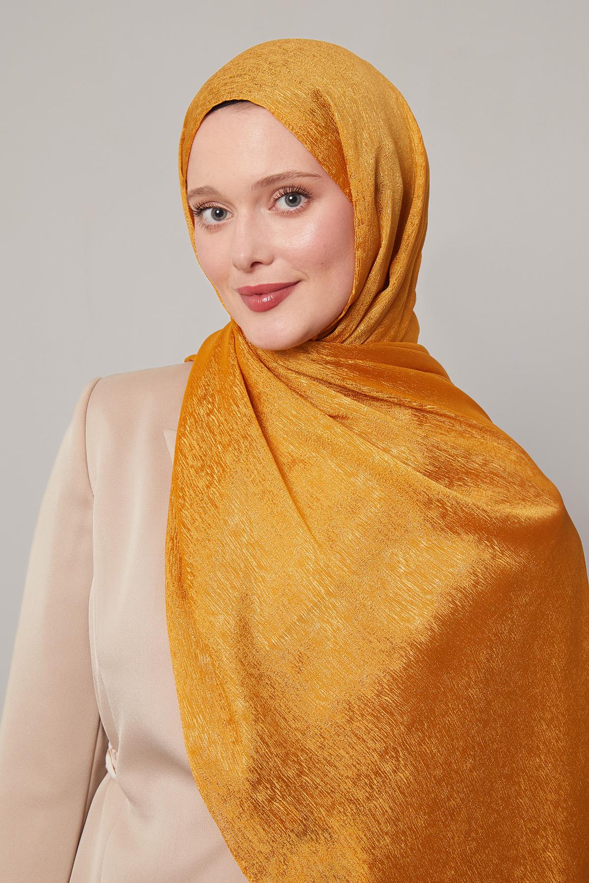 Fivescarf Hardal Simli Diamond Şal