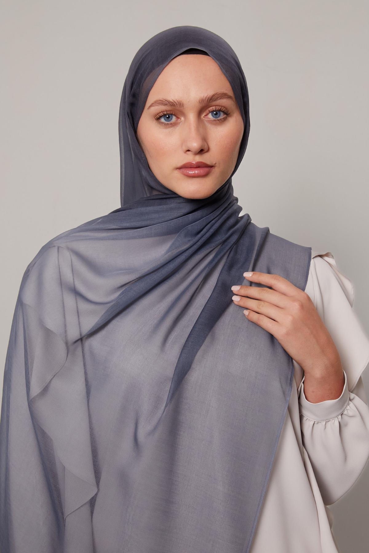 Fivescarf İndigo Geçişli Comfort Şal