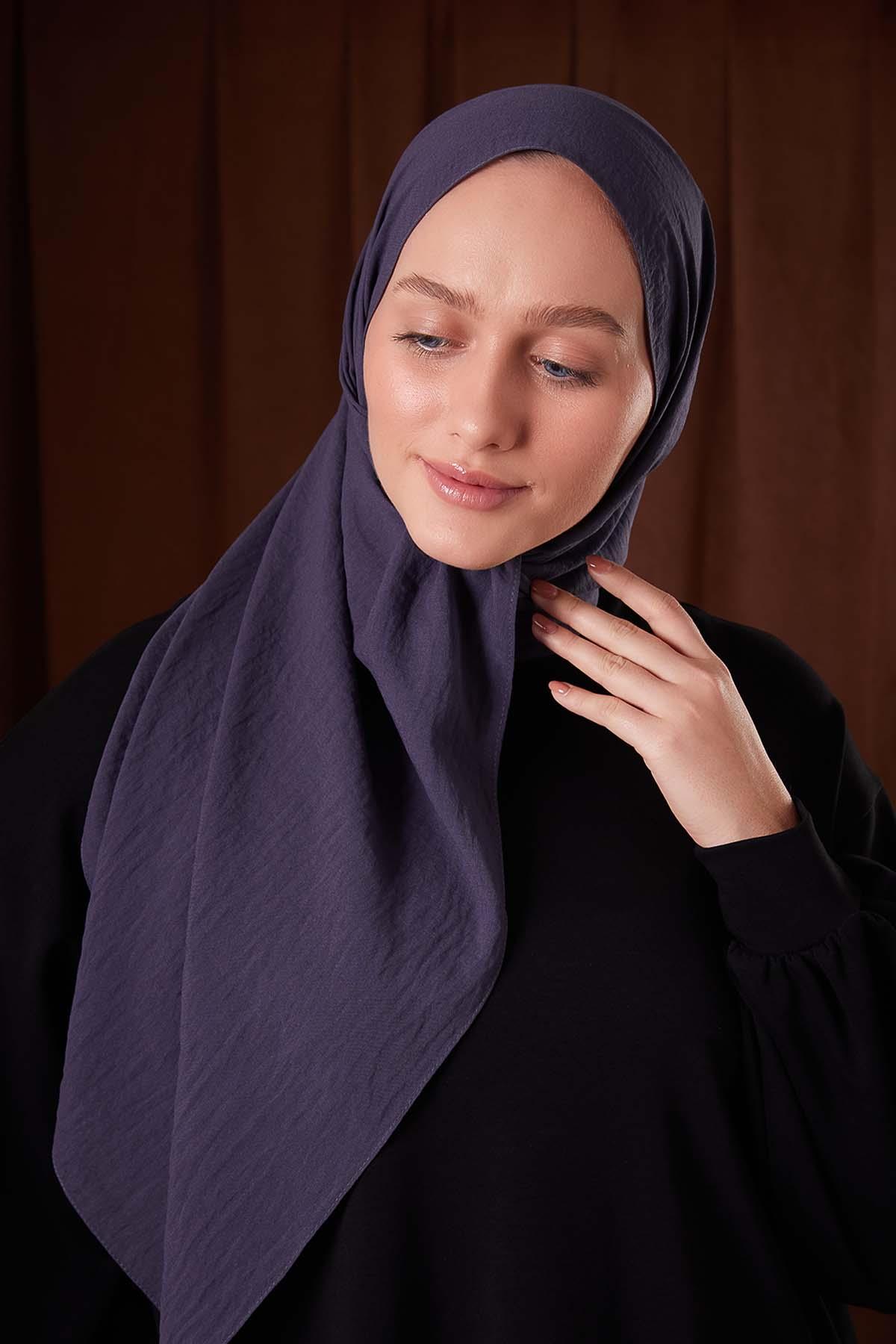 Fivescarf K.Antrasit Düz Luna Cotton Şal