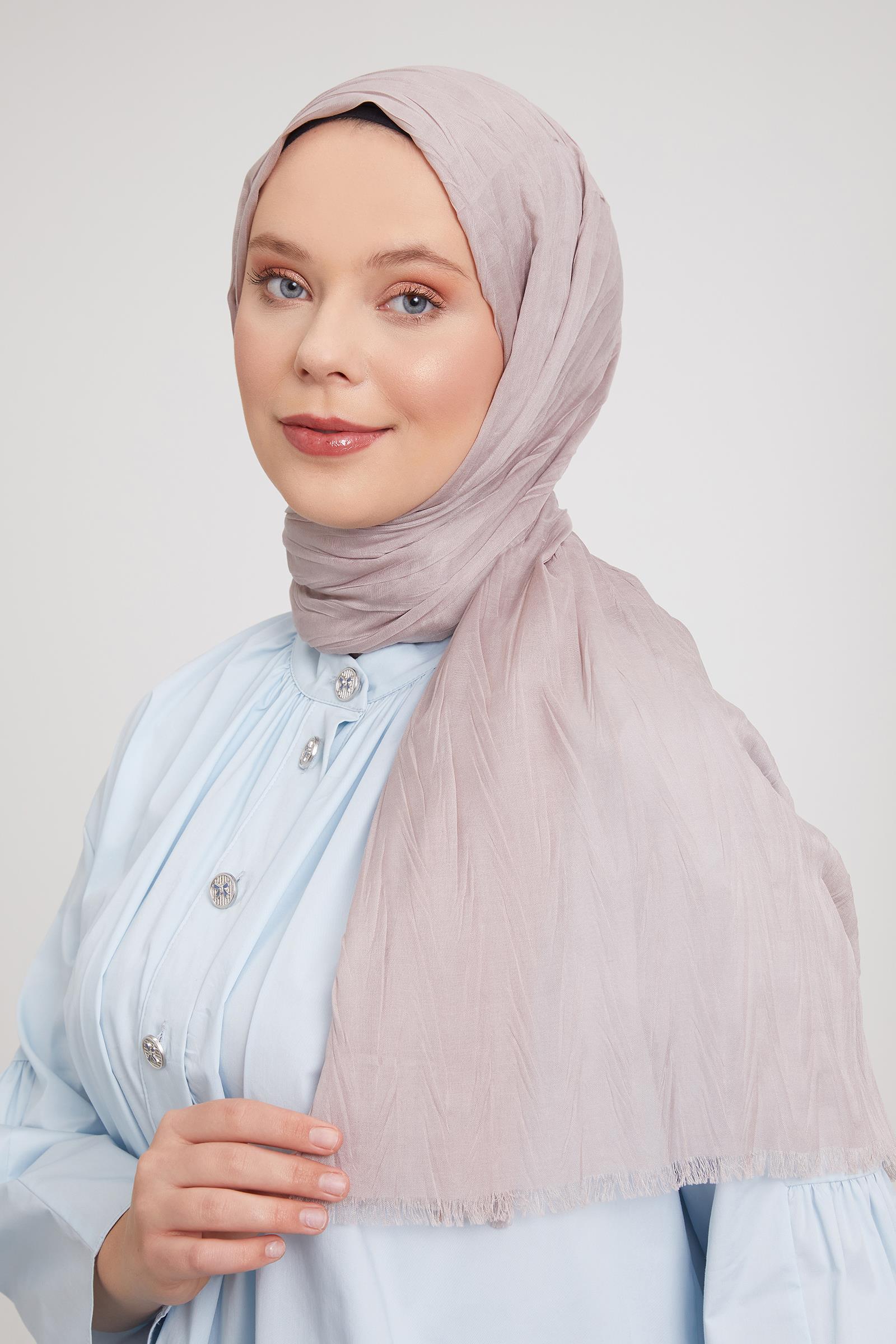 Fivescarf K.Bej Pliseli Pamuklu Şal