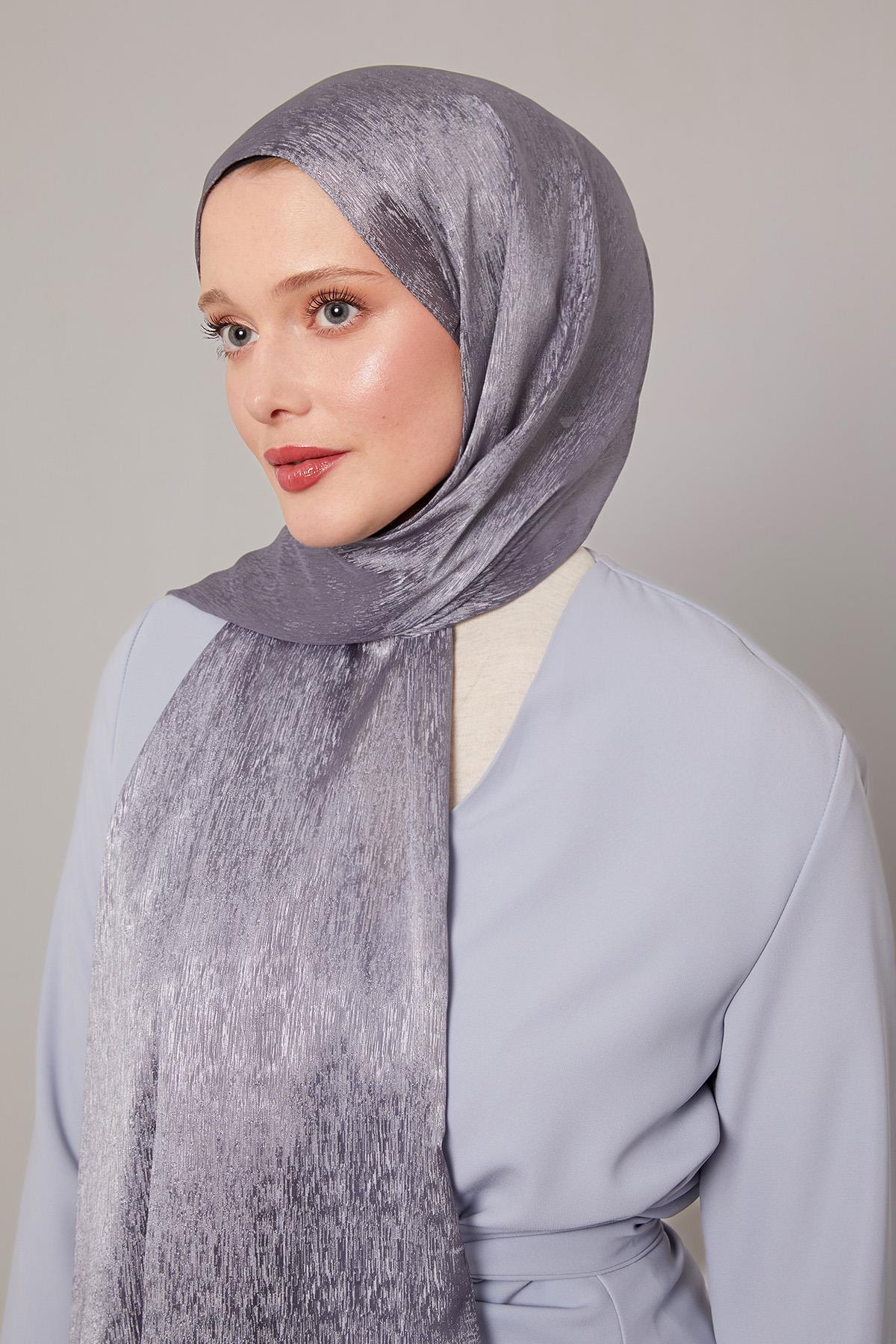 Fivescarf K.Gri Simli Diamond Şal