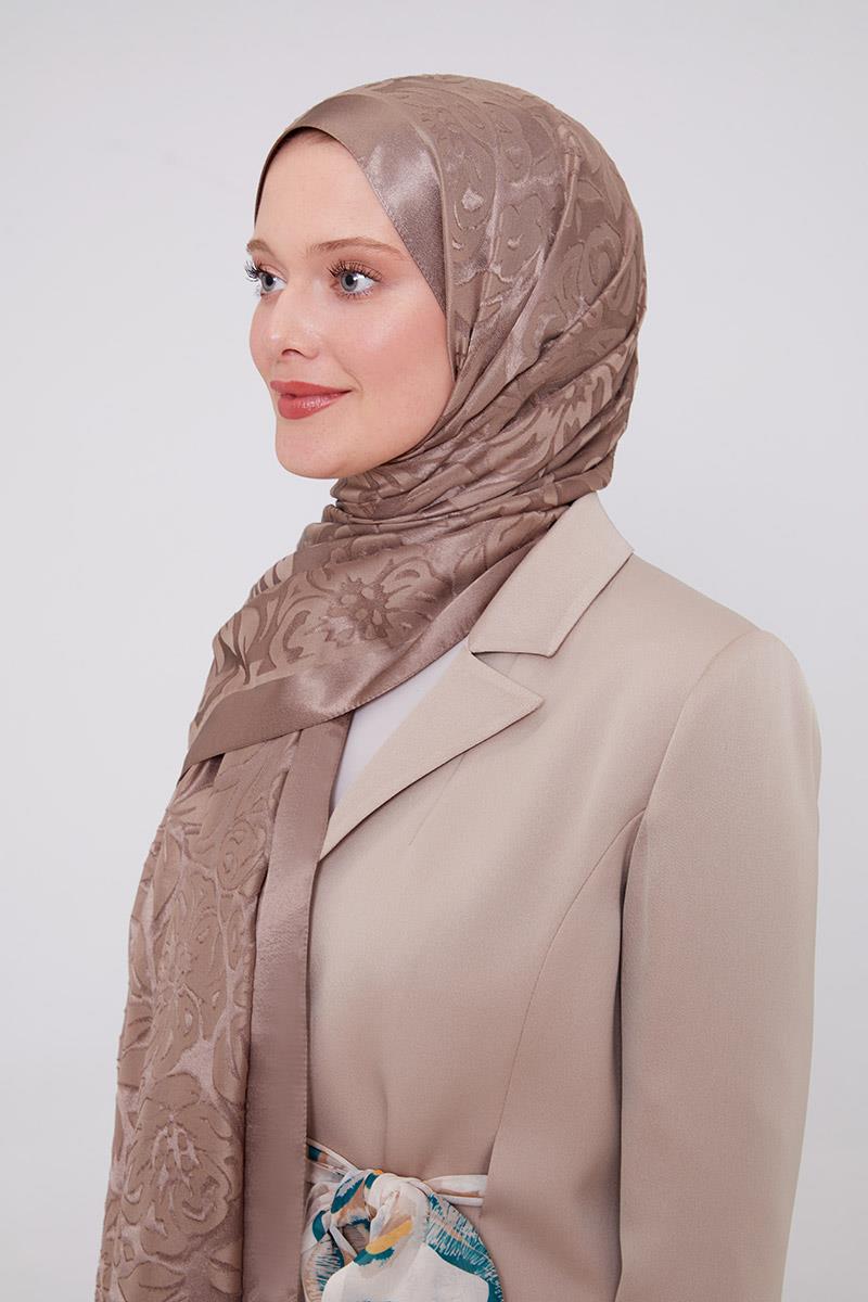 Fivescarf K.Vizon Çiçek Desen Deluxe Devore Şal