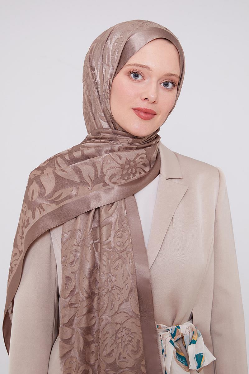 Fivescarf K.Vizon Çiçek Desen Deluxe Devore Şal