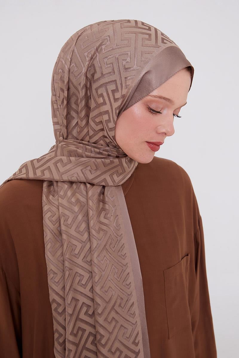 Fivescarf K.Vizon Labirent Desen Deluxe Devore Şal