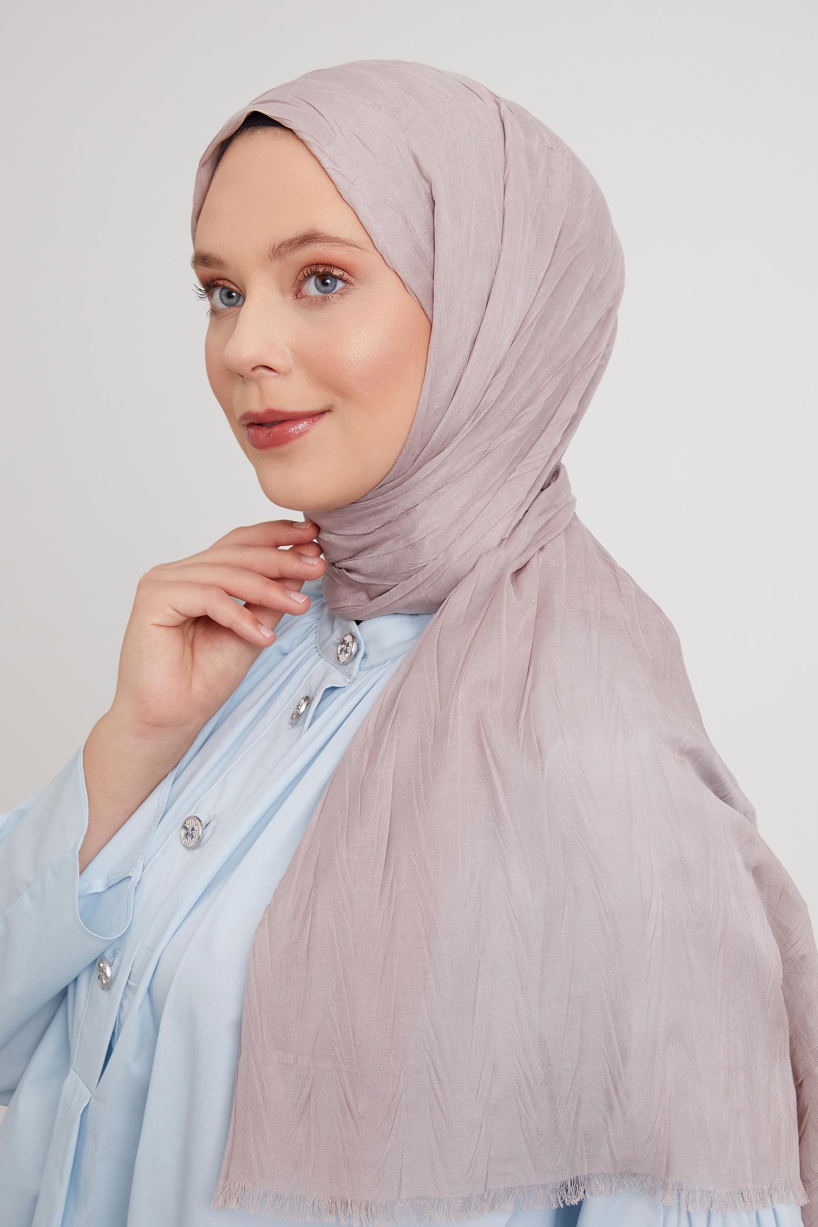 Fivescarf K.Bej Pliseli Pamuklu Şal